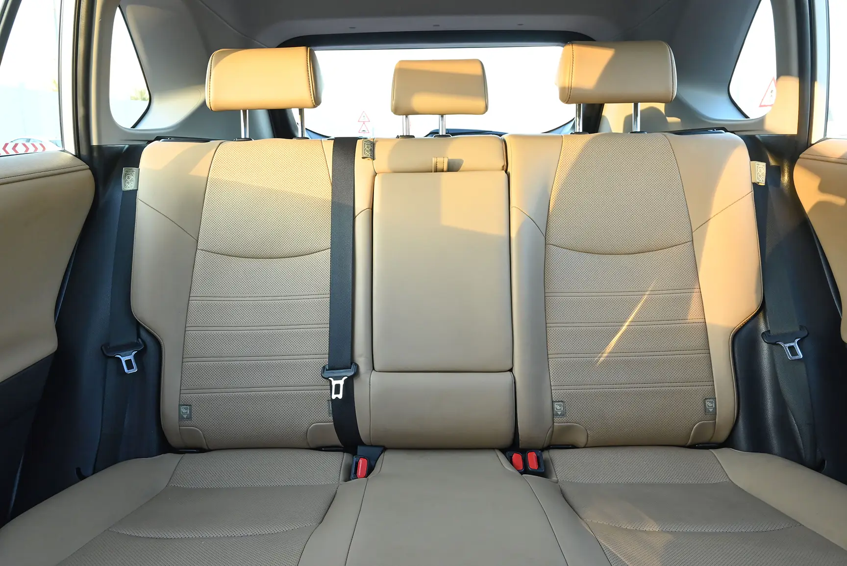 Used 2019 Toyota RAV4 VXR in White – Rear Seat View for Sale at First Choice Cars Dubai Sharjah