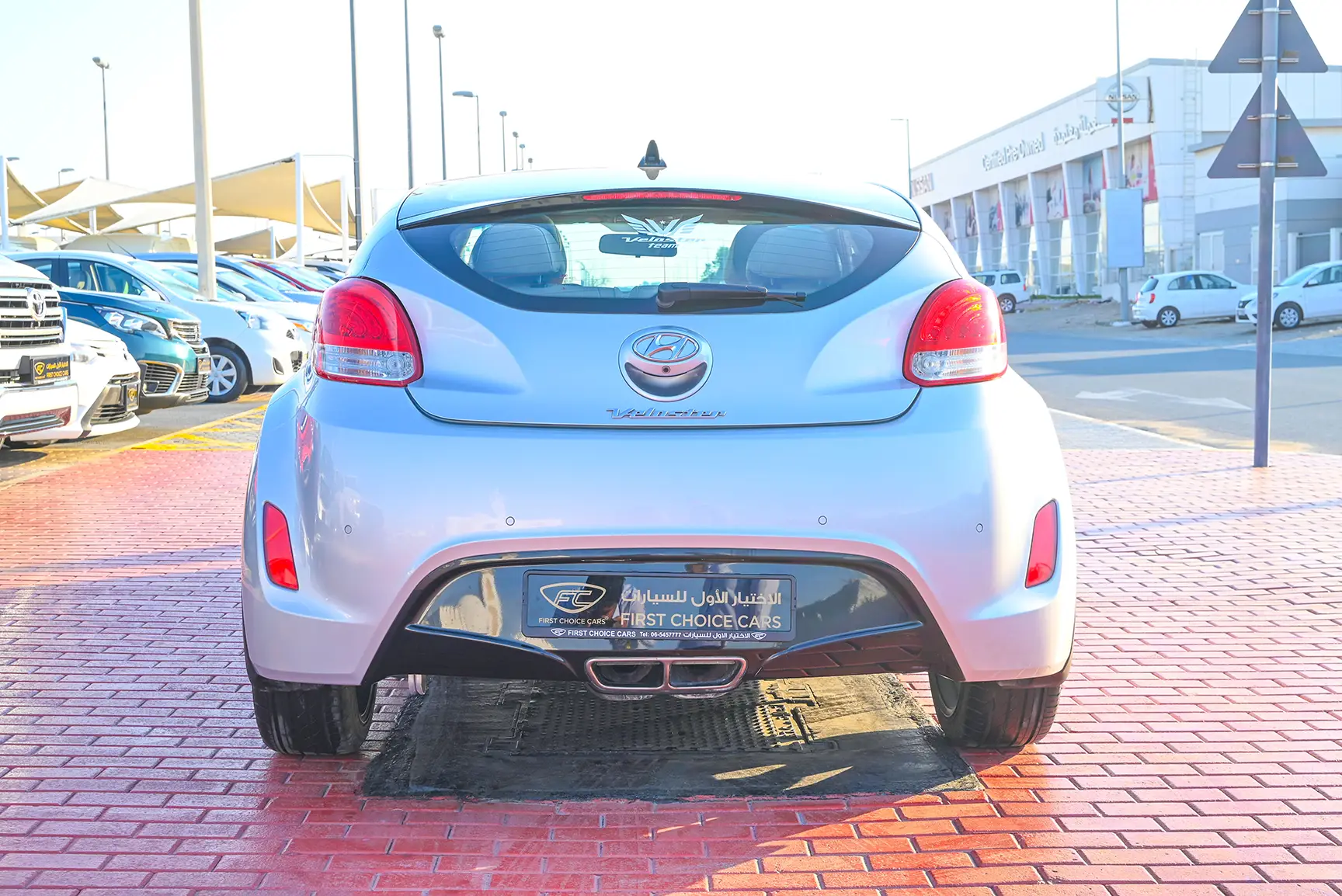 Used 2015 Hyundai Veloster GL Silver – Back/Rear View at First Choice Cars Sharjah
