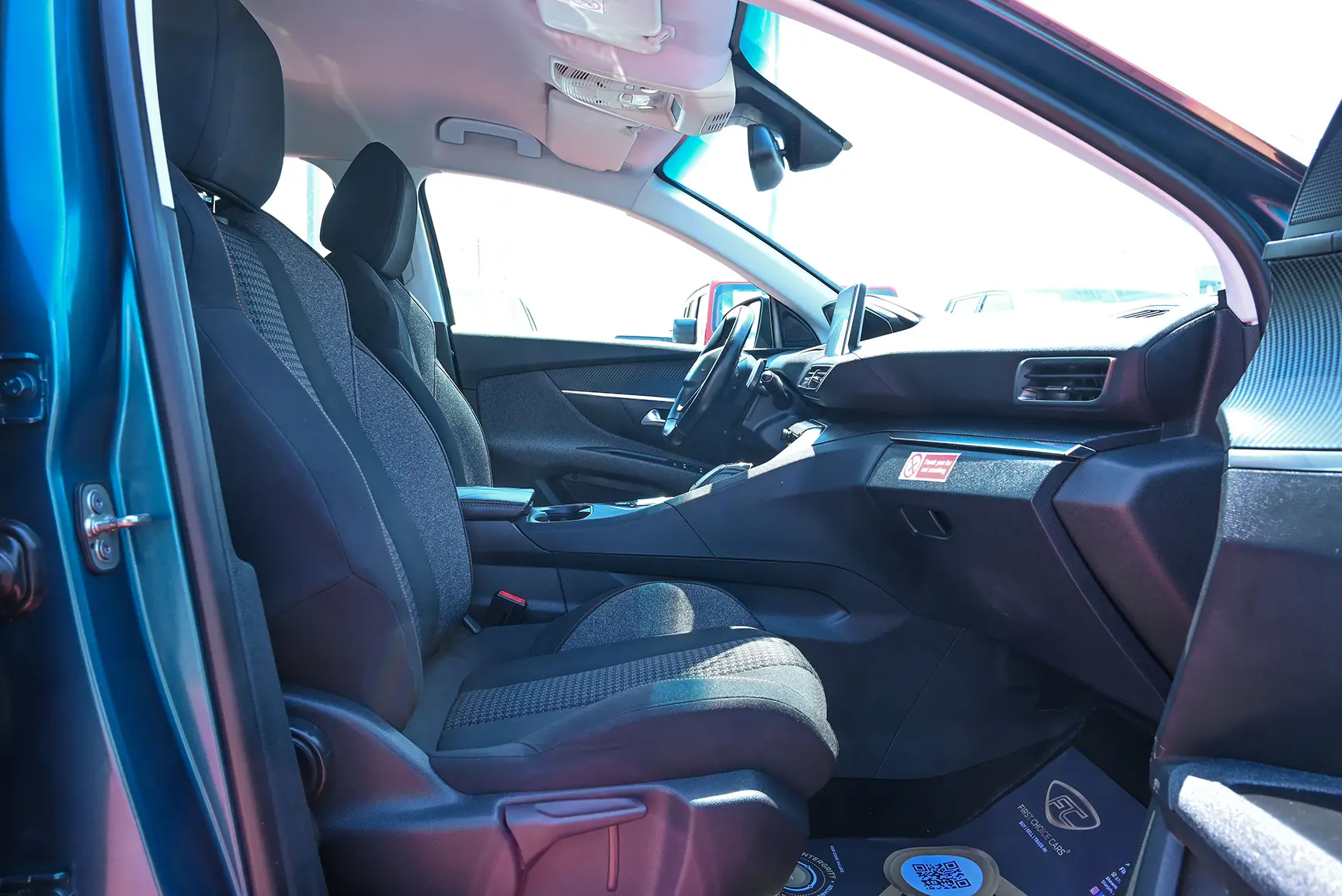 Used 2018 Peugeot 5008 Active Blue – Front Passenger Side Cabin View at First Choice Cars Sharjah