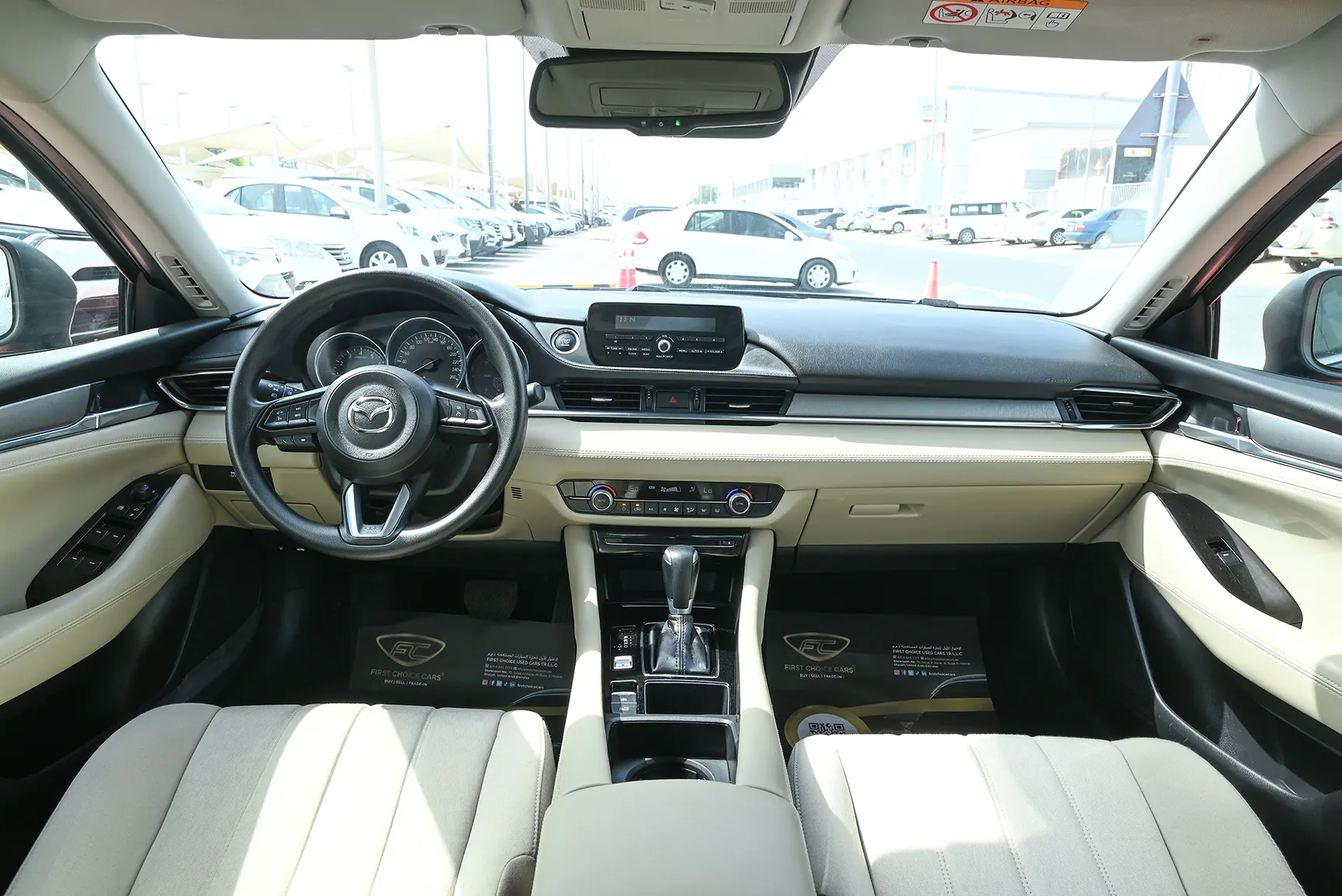 Used 2021 Mazda 6 S Grade Blue – Front Cabin / Dashboard Full View at First Choice Cars Sharjah