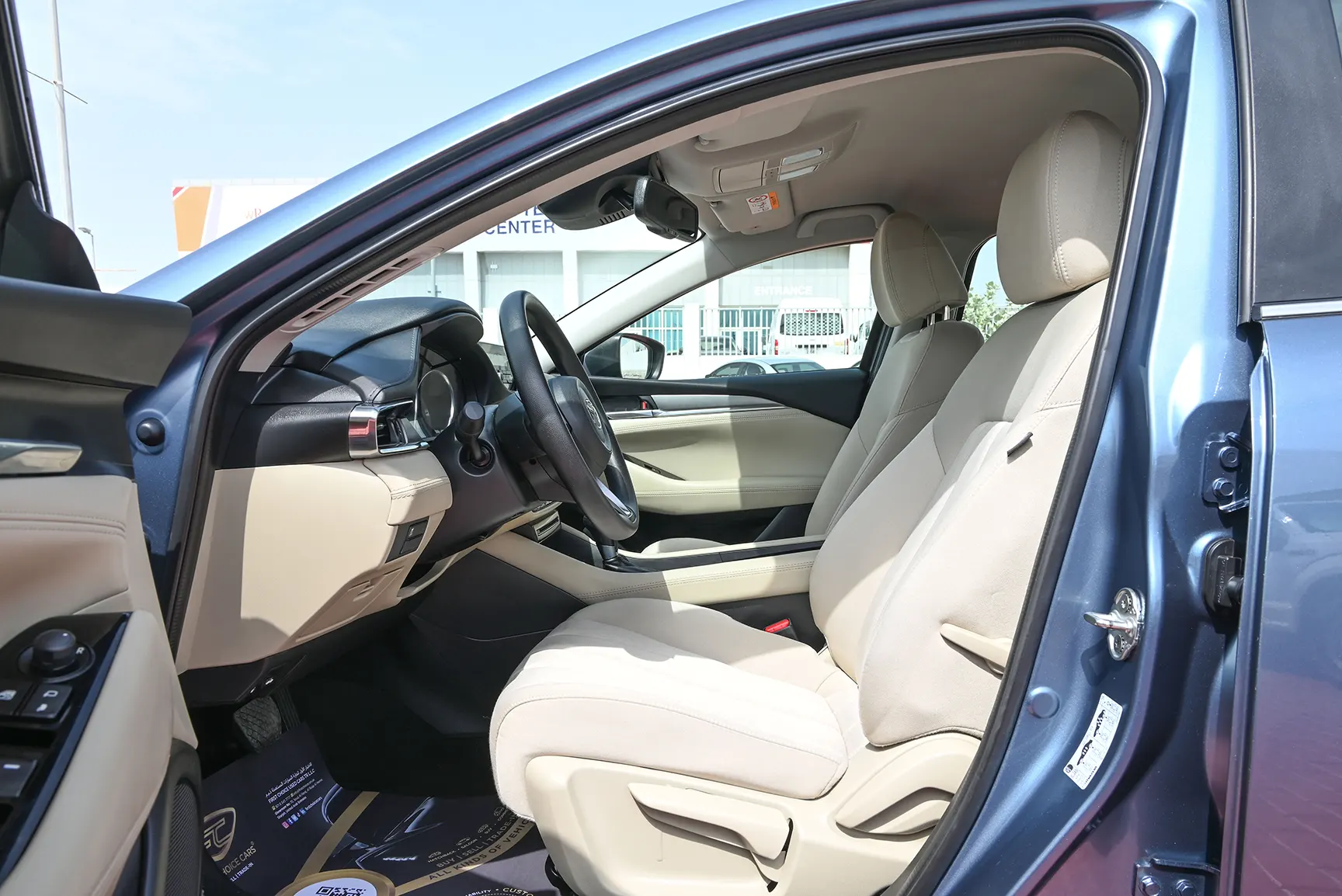 Used 2021 Mazda 6 S Grade Blue – Front Driver Side Cabin View at First Choice Cars Sharjah