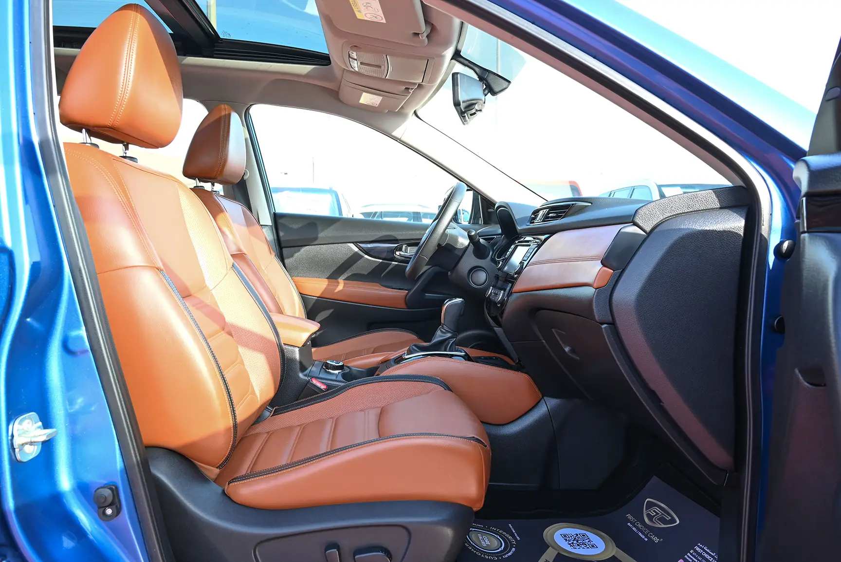 Used 2020 Nissan X-Trail Sl Blue – Front Passenger Side Cabin View at First Choice Cars Sharjah