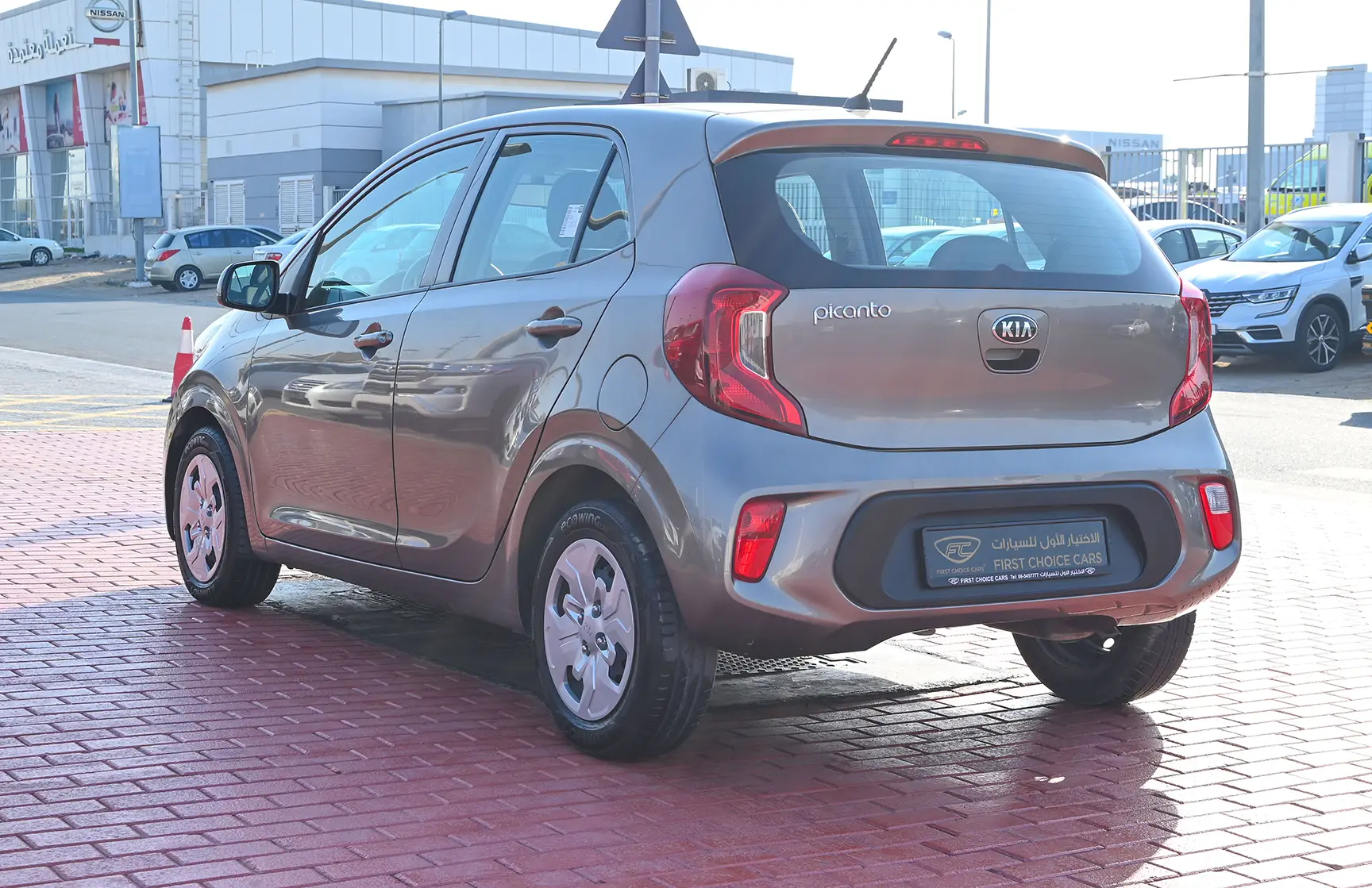Used 2020 KIA Picanto EX Grey – Left Back Diagonal (45°) View at First Choice Cars Sharjah