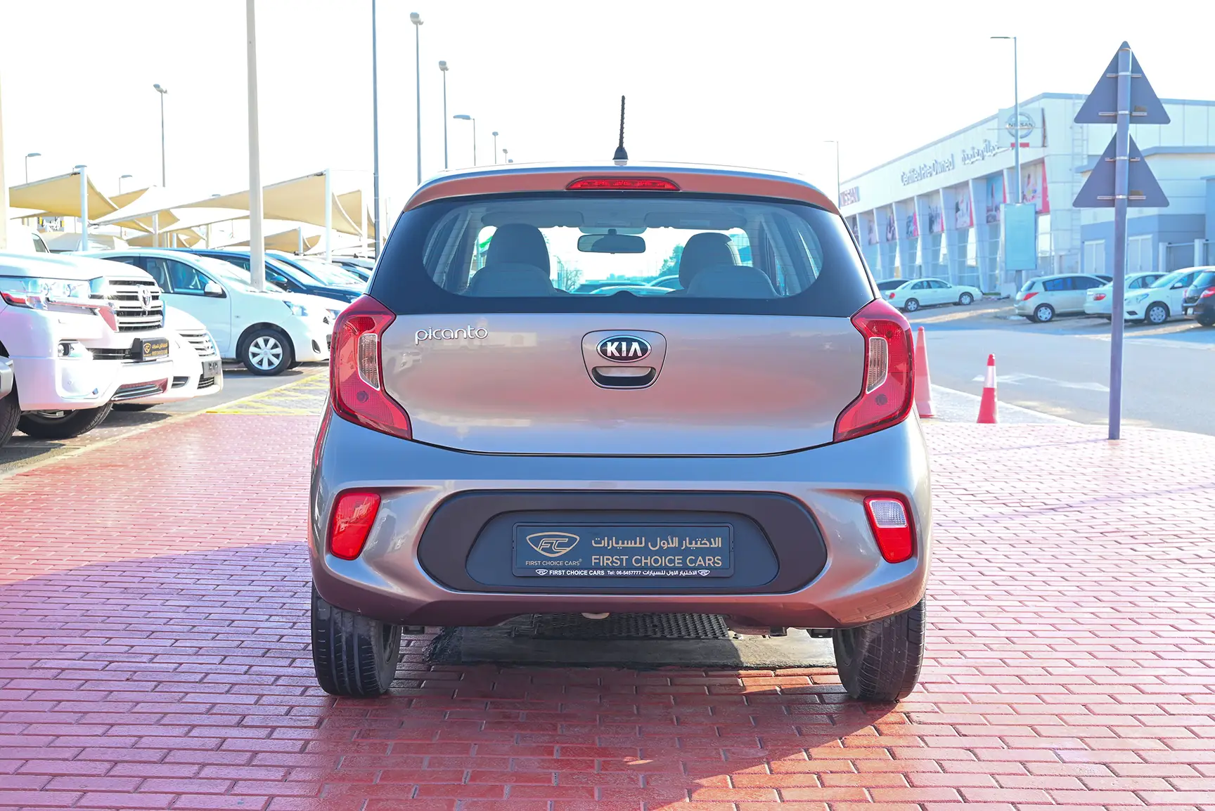 Used 2020 KIA Picanto EX Grey – Back/Rear View at First Choice Cars Sharjah