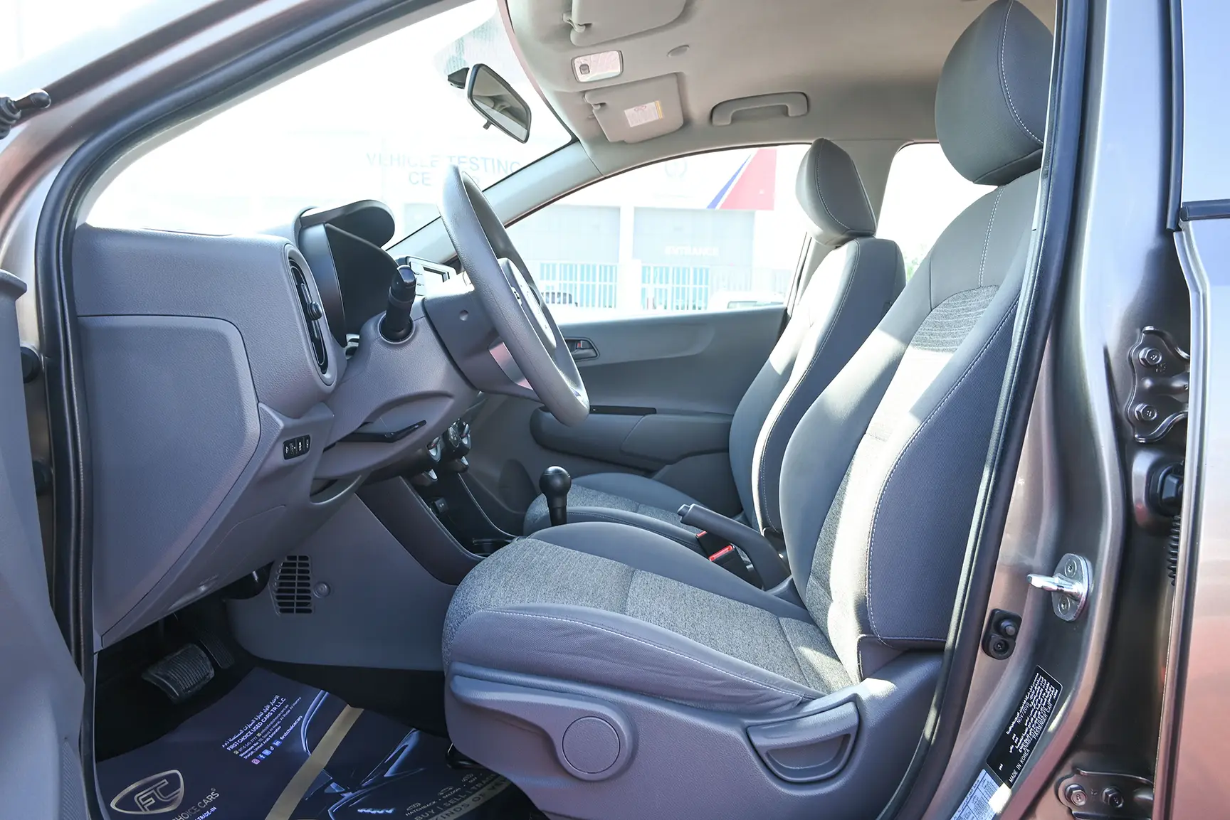 Used 2020 KIA Picanto EX Grey – Front Driver Side Cabin View at First Choice Cars Sharjah