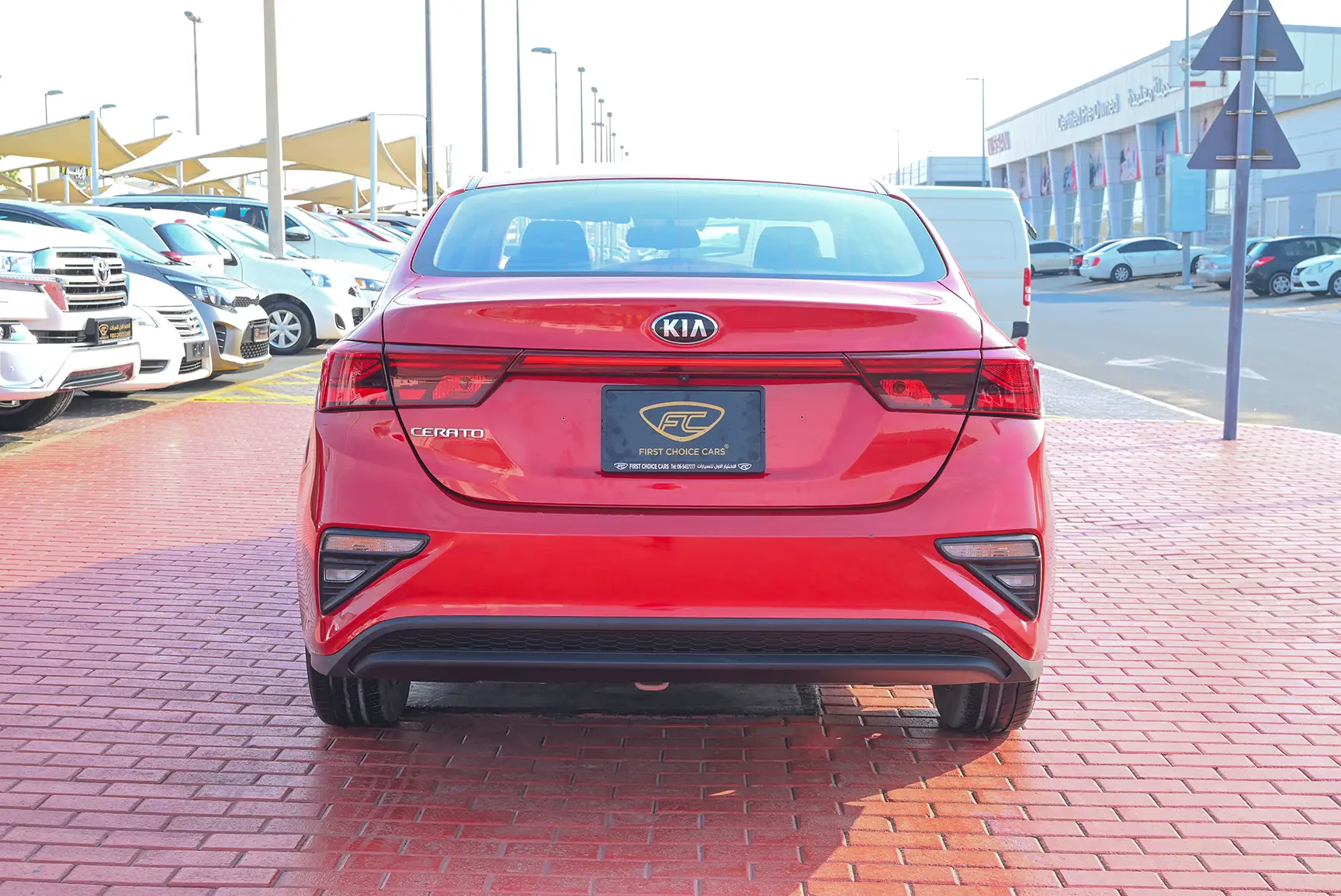 Used 2020 KIA Cerato Lx Red – Back/Rear View at First Choice Cars Sharjah