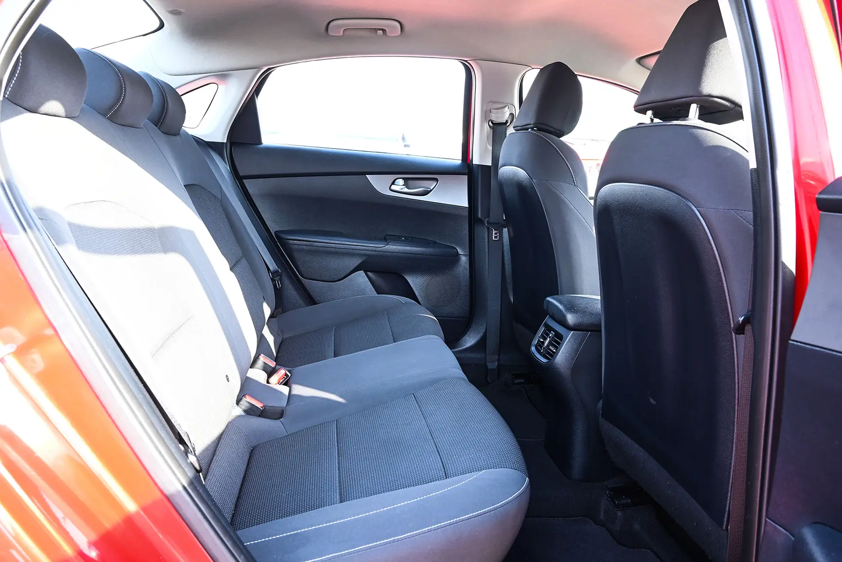 Used 2020 KIA Cerato Lx Red – Rear Passenger Side Cabin View at First Choice Cars Sharjah