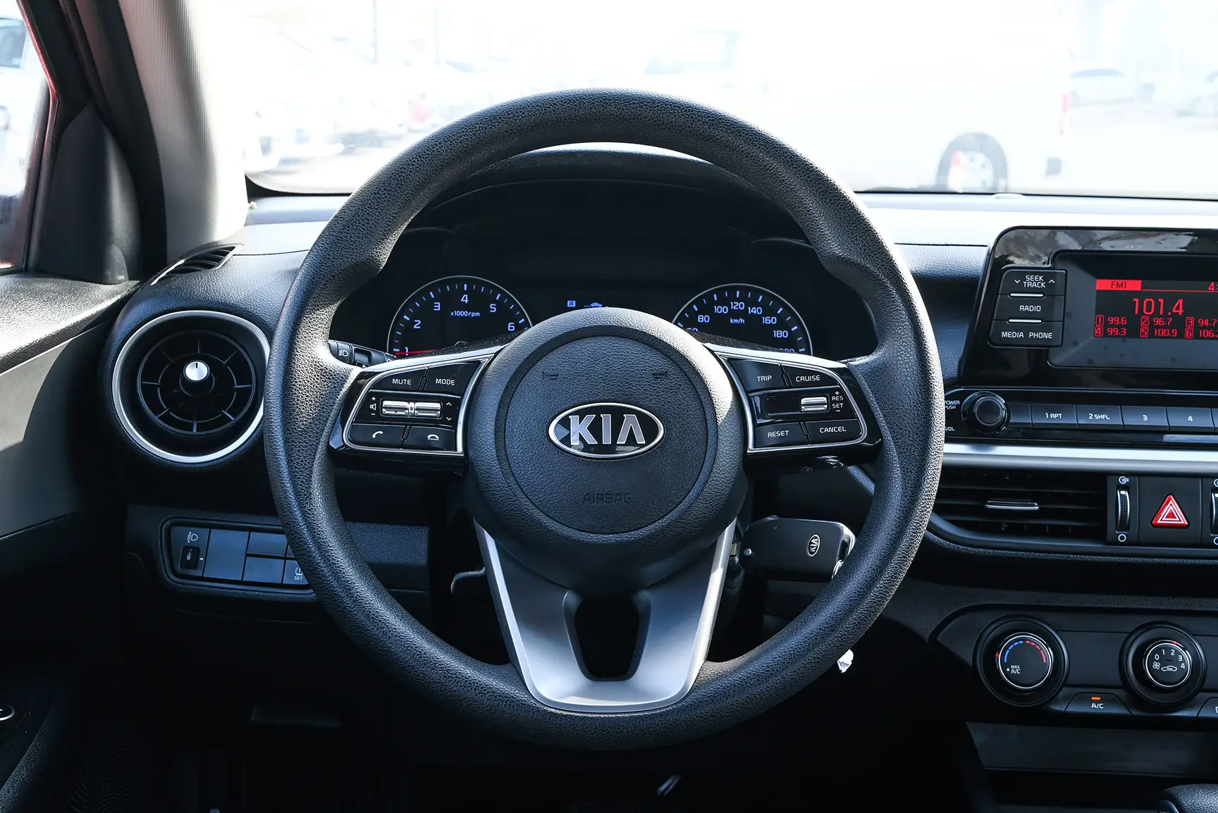 Used 2020 KIA Cerato Lx Red – Driver Side Dashboard & Steering View at First Choice Cars Sharjah