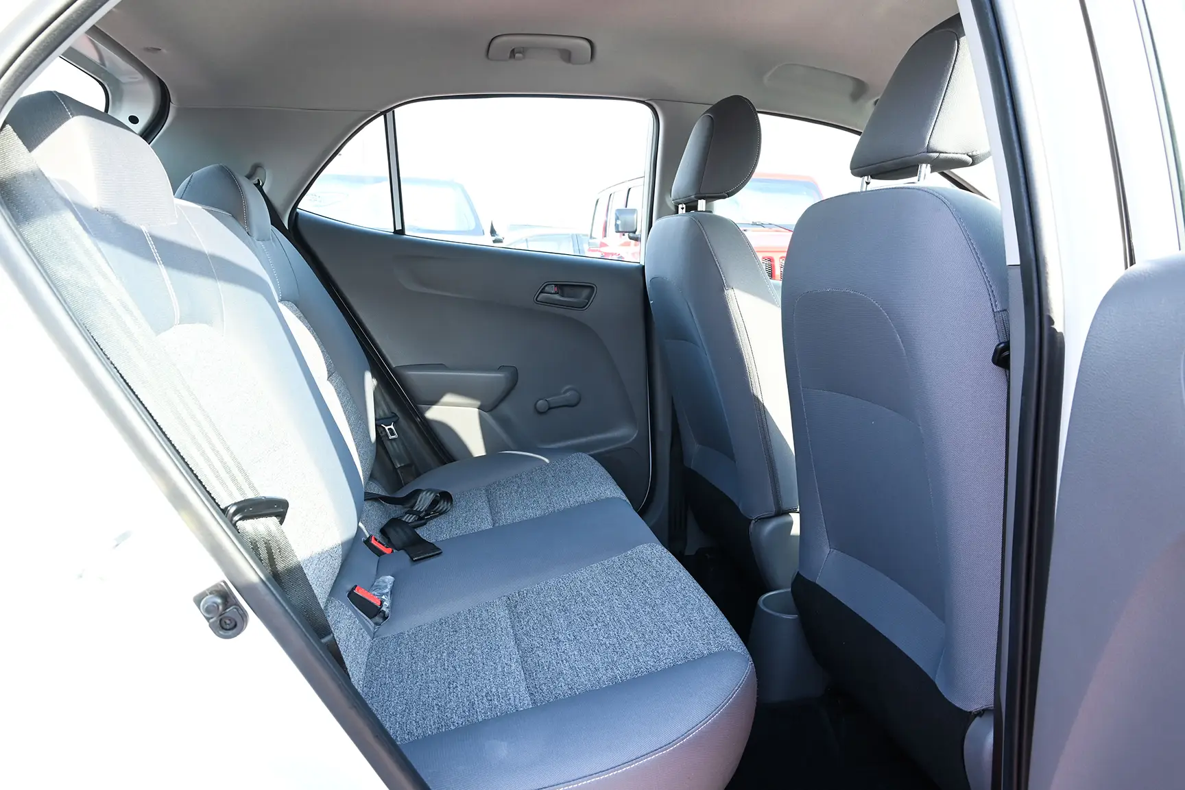 Used 2020 KIA Picanto Ex White – Rear Passenger Side Cabin View at First Choice Cars Sharjah