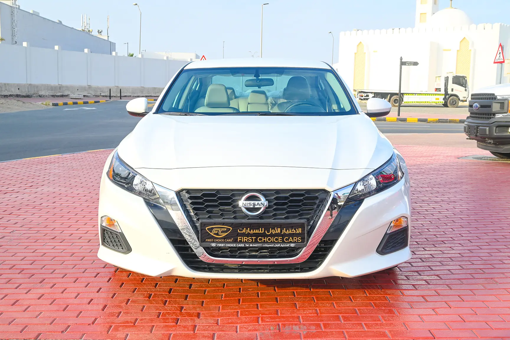 Used 2022 Nissan Altima S White – Front View at First Choice Cars Sharjah