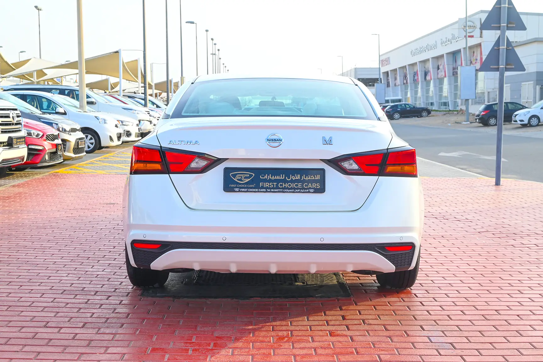 Used 2022 Nissan Altima S White – Back/Rear View at First Choice Cars Sharjah