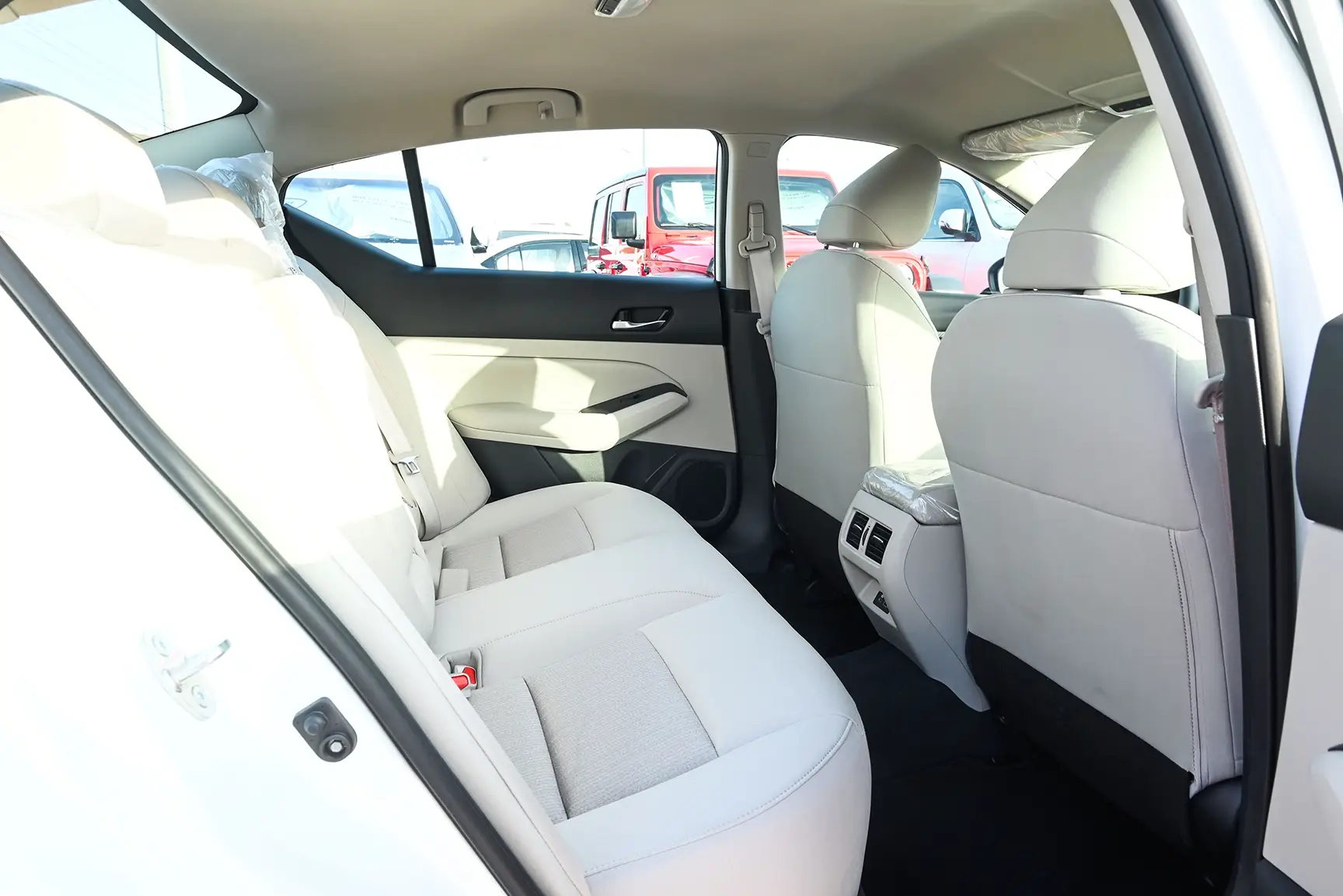 Used 2022 Nissan Altima S White – Rear Passenger Side Cabin View at First Choice Cars Sharjah