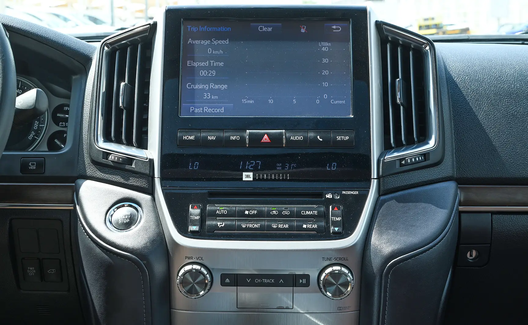 Used 2017 Toyota Land Cruiser VXR White – Infotainment / Touchscreen System at First Choice Cars Sharjah