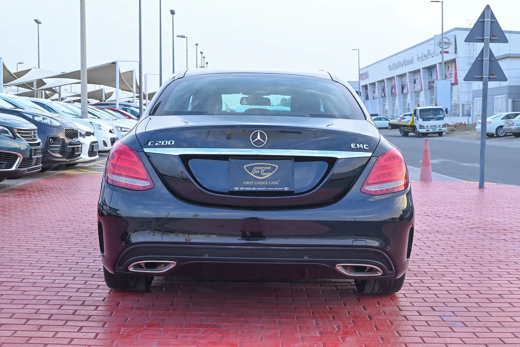 Used 2016 Mercedes-Benz C-Class C 200 Black – Back/Rear View at First Choice Cars Sharjah