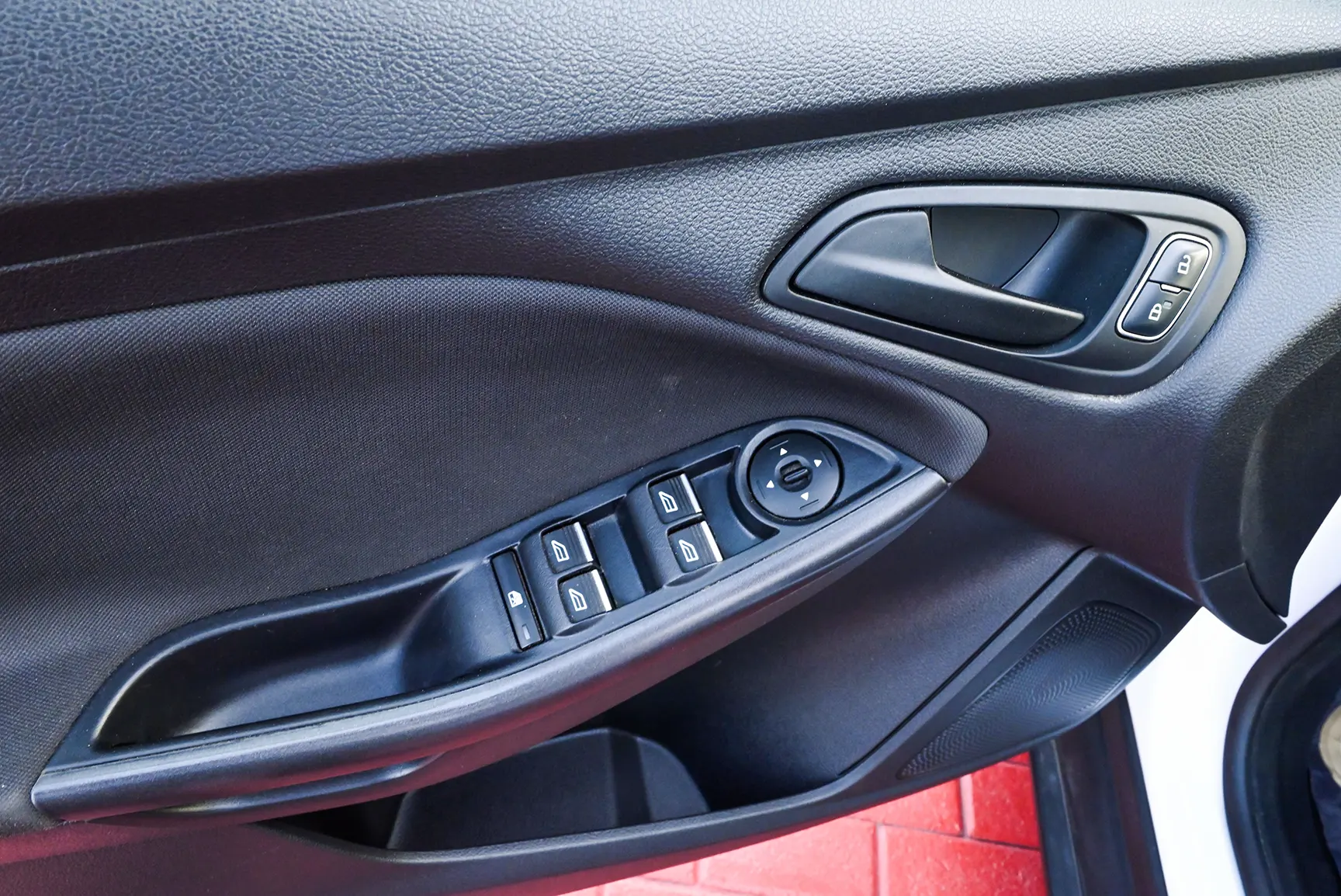 Used 2018 Ford Focus S White – Driver Door Panel Full View at First Choice Cars Sharjah