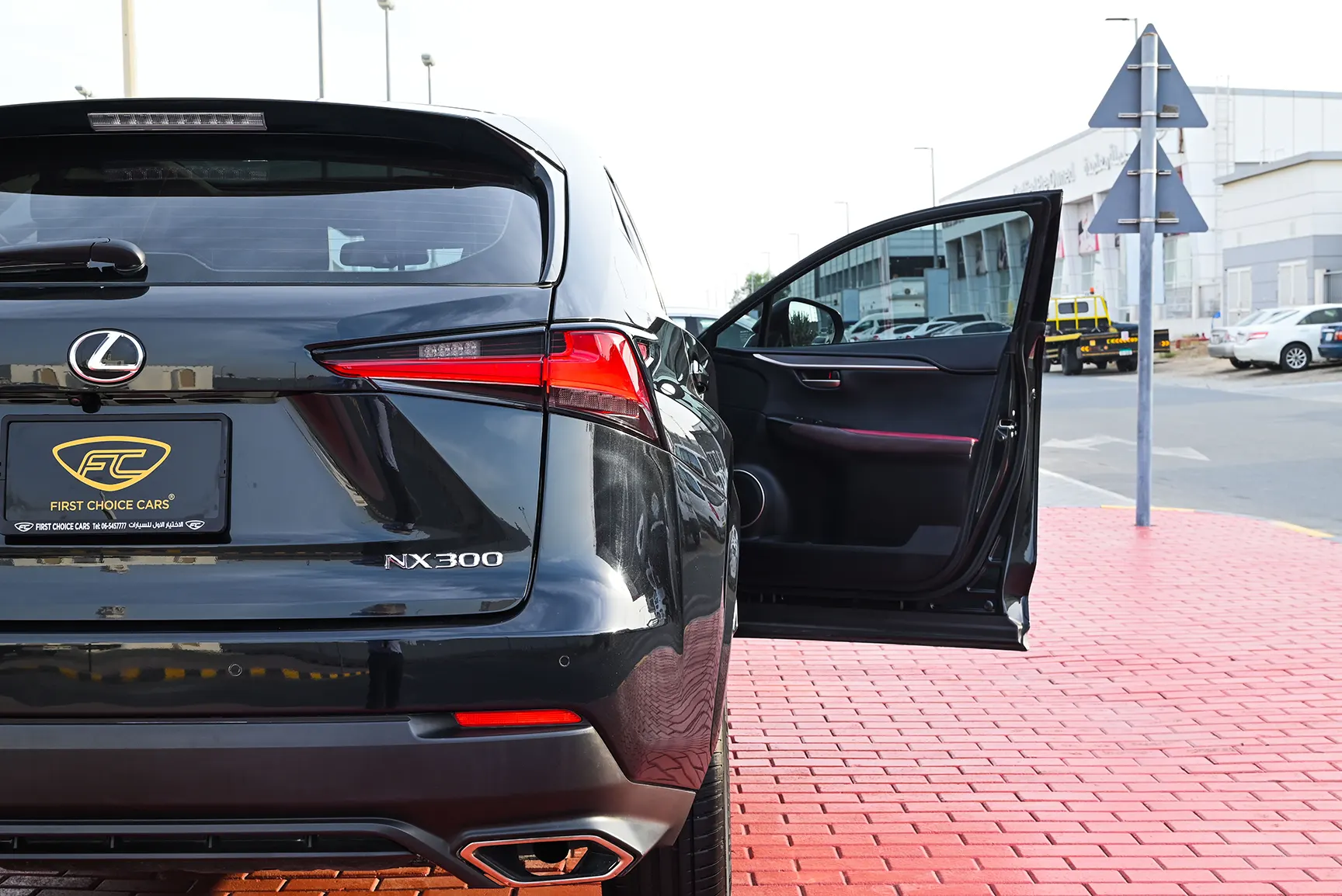 Used 2019 Lexus NX Series NX 300 Platinum Black – Taillight Close-up at First Choice Cars Sharjah