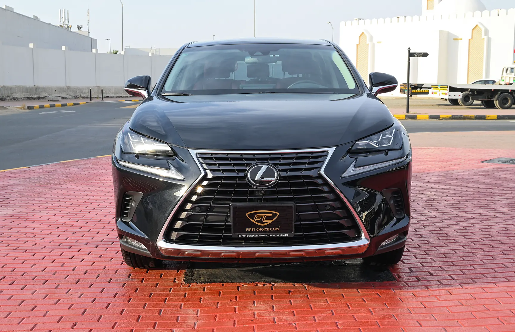 Used 2019 Lexus NX Series NX 300 Platinum Black – Front View at First Choice Cars Sharjah