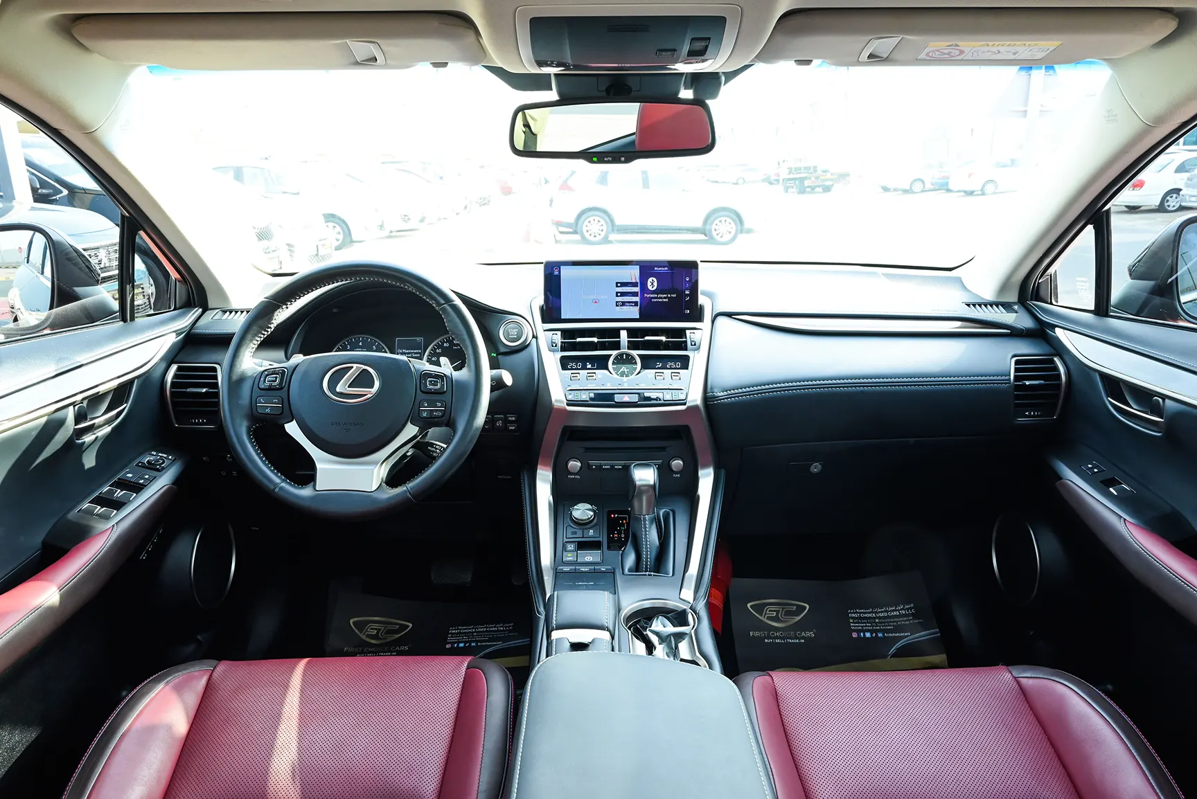 Used 2019 Lexus NX Series NX 300 Platinum Black – Front Cabin / Dashboard Full View at First Choice Cars Sharjah