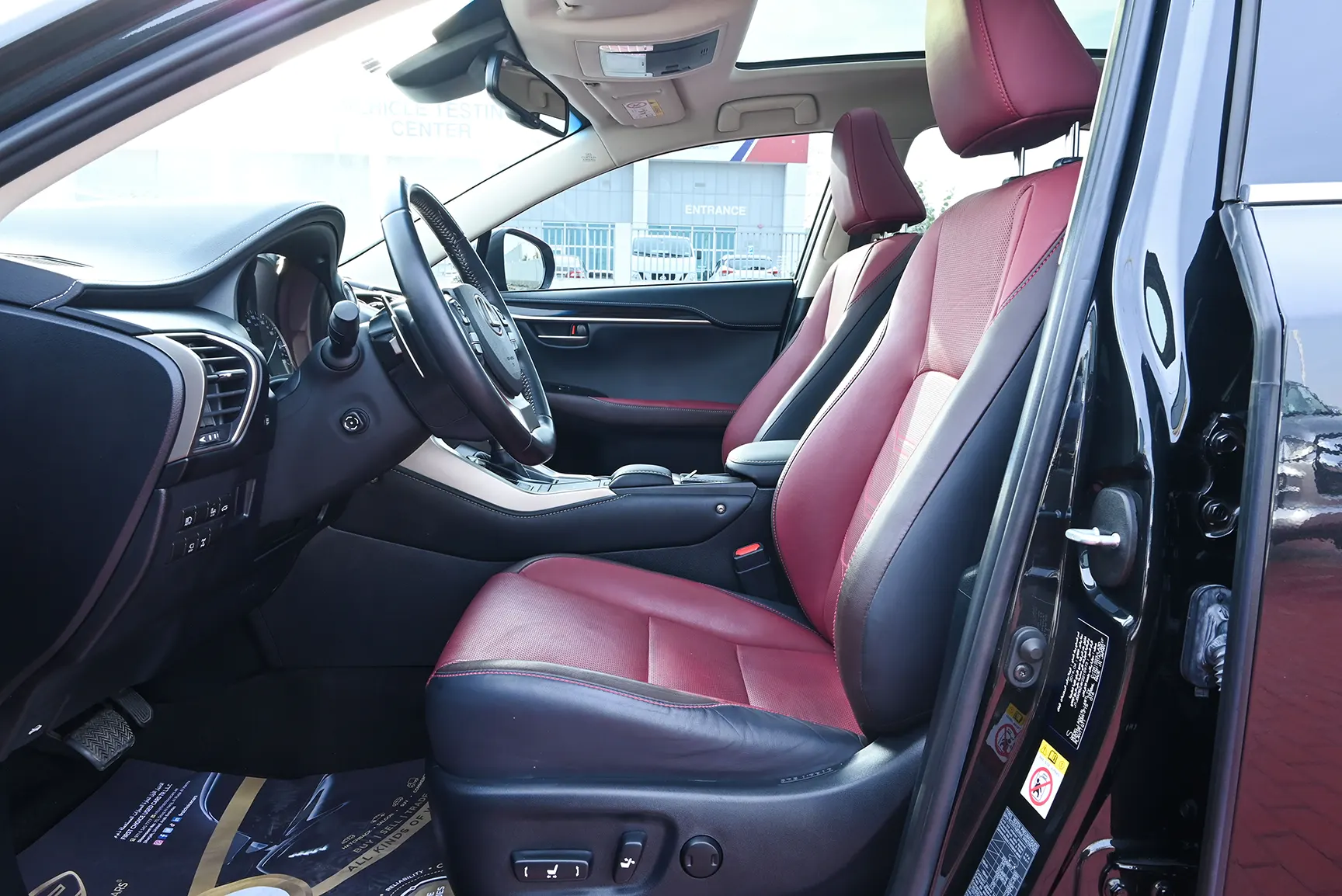 Used 2019 Lexus NX Series NX 300 Platinum Black – Front Driver Side Cabin View at First Choice Cars Sharjah