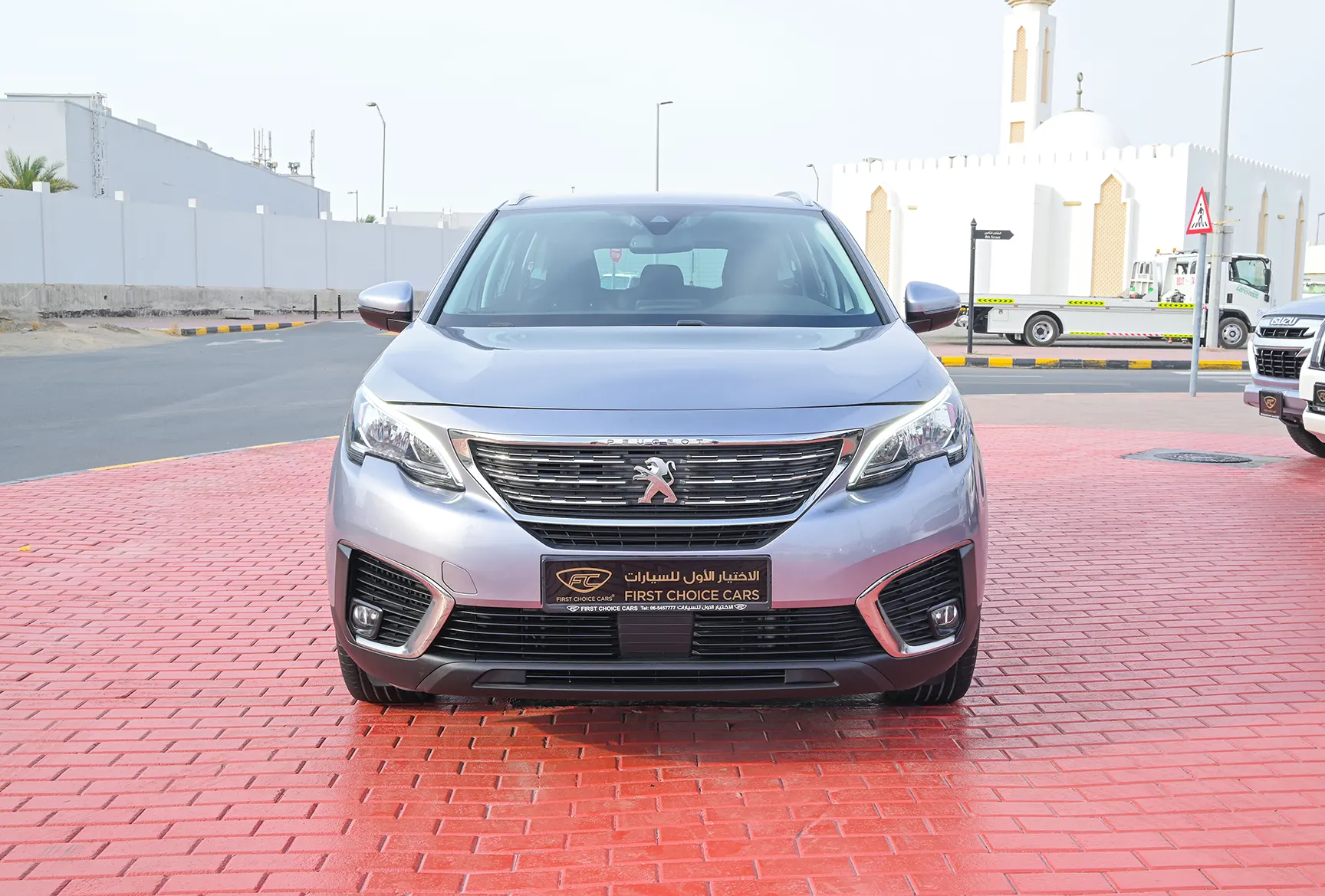 Used 2019 Peugeot 5008 Active Silver – Front View at First Choice Cars Sharjah
