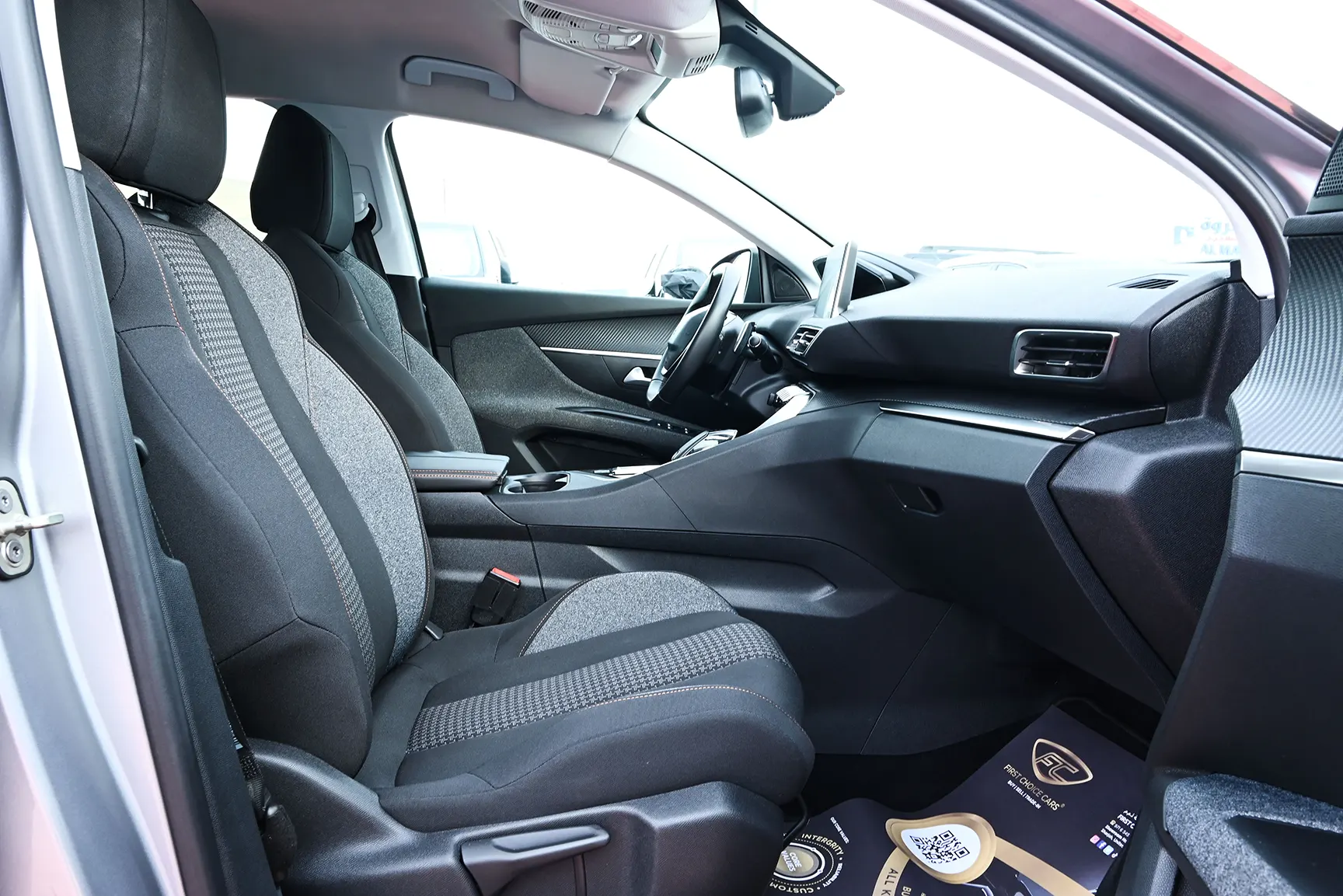 Used 2019 Peugeot 5008 Active Silver – Front Passenger Side Cabin View at First Choice Cars Sharjah