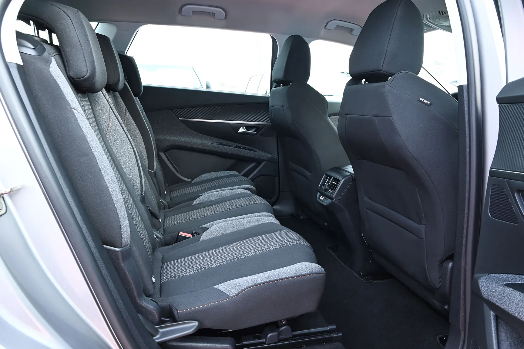 Used 2019 Peugeot 5008 Active Silver – Rear Passenger Side Cabin View at First Choice Cars Sharjah