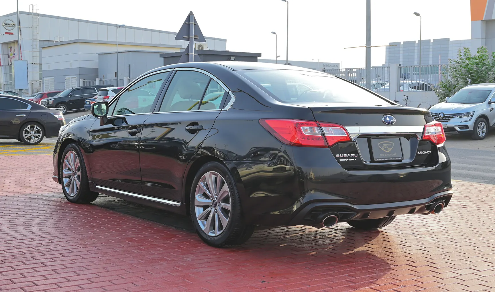 Used 2018 Subaru Legacy 3.6r-S Eyesight Black – Left Back Diagonal (45°) View at First Choice Cars Sharjah