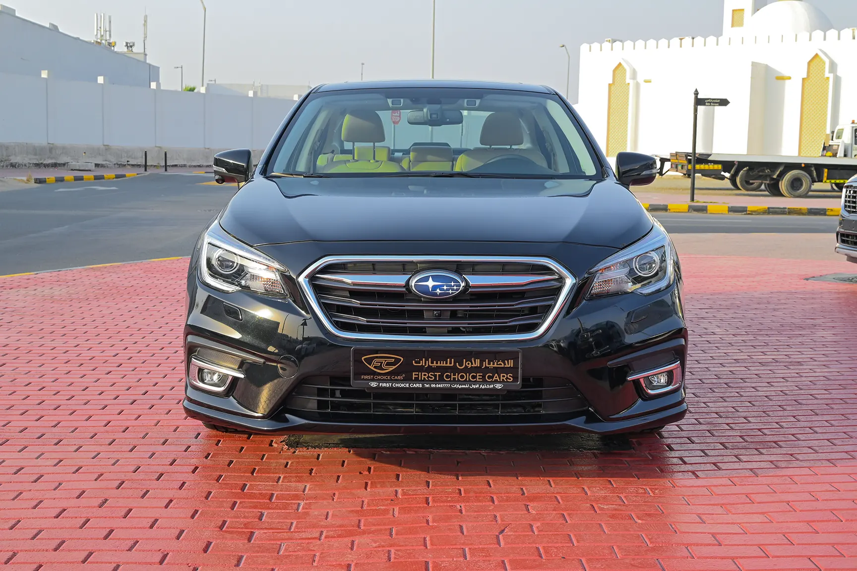 Used 2018 Subaru Legacy 3.6r-S Eyesight Black – Front View at First Choice Cars Sharjah