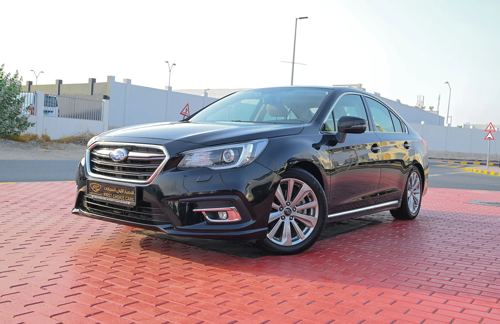 Used 2018 Subaru Legacy 3.6r-S Eyesight Black – Left Front Diagonal (45°) View at First Choice Cars Sharjah
