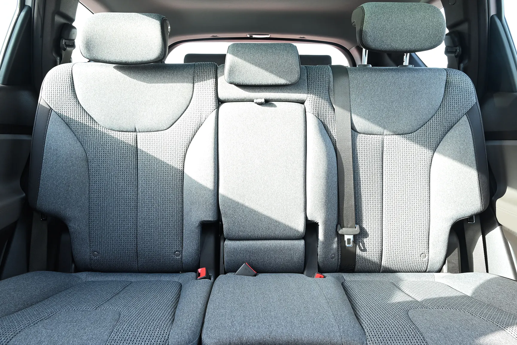 Used 2020 Hyundai Santa Fe GLS Silver – Rear Seat View at First Choice Cars Sharjah