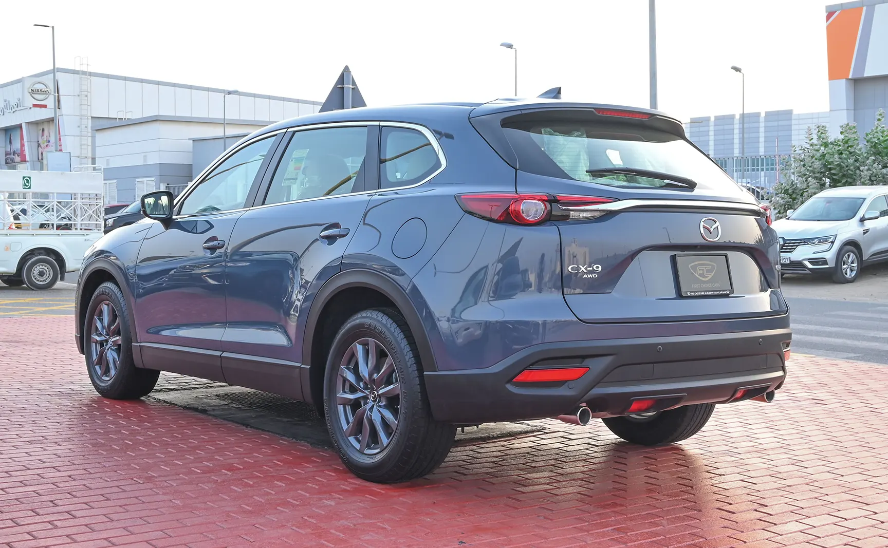 Used 2022 Mazda CX-9 GT Blue – Left Back Diagonal (45°) View at First Choice Cars Sharjah