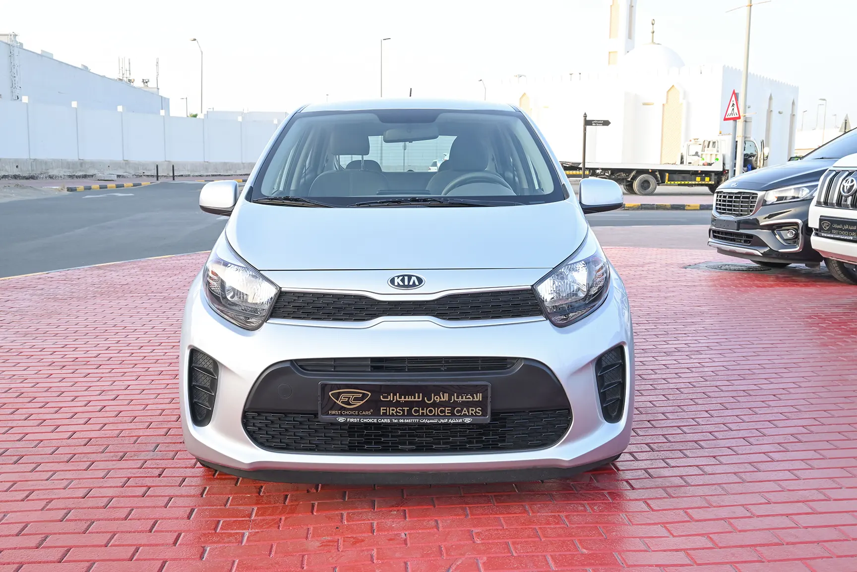 Used 2020 KIA Picanto Ex Silver – Front View at First Choice Cars Sharjah