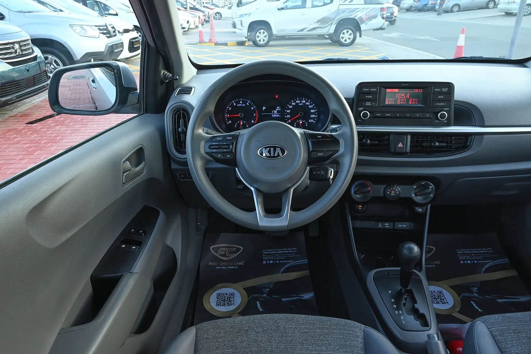 Used 2020 KIA Picanto Ex Silver – Steering Wheel & Instrument Cluster at First Choice Cars Sharjah