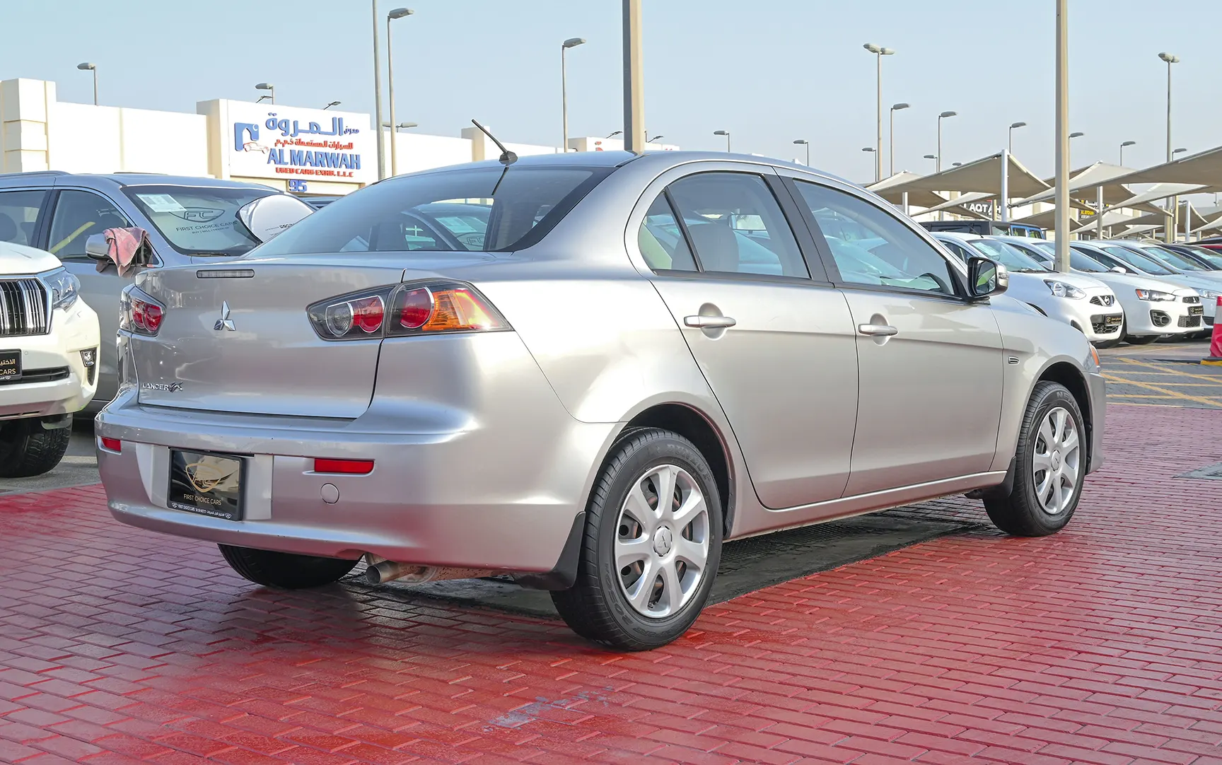Used 2017 Mitsubishi LANCER EX GLS White – Right Back Diagonal (45°) View at First Choice Cars Sharjah