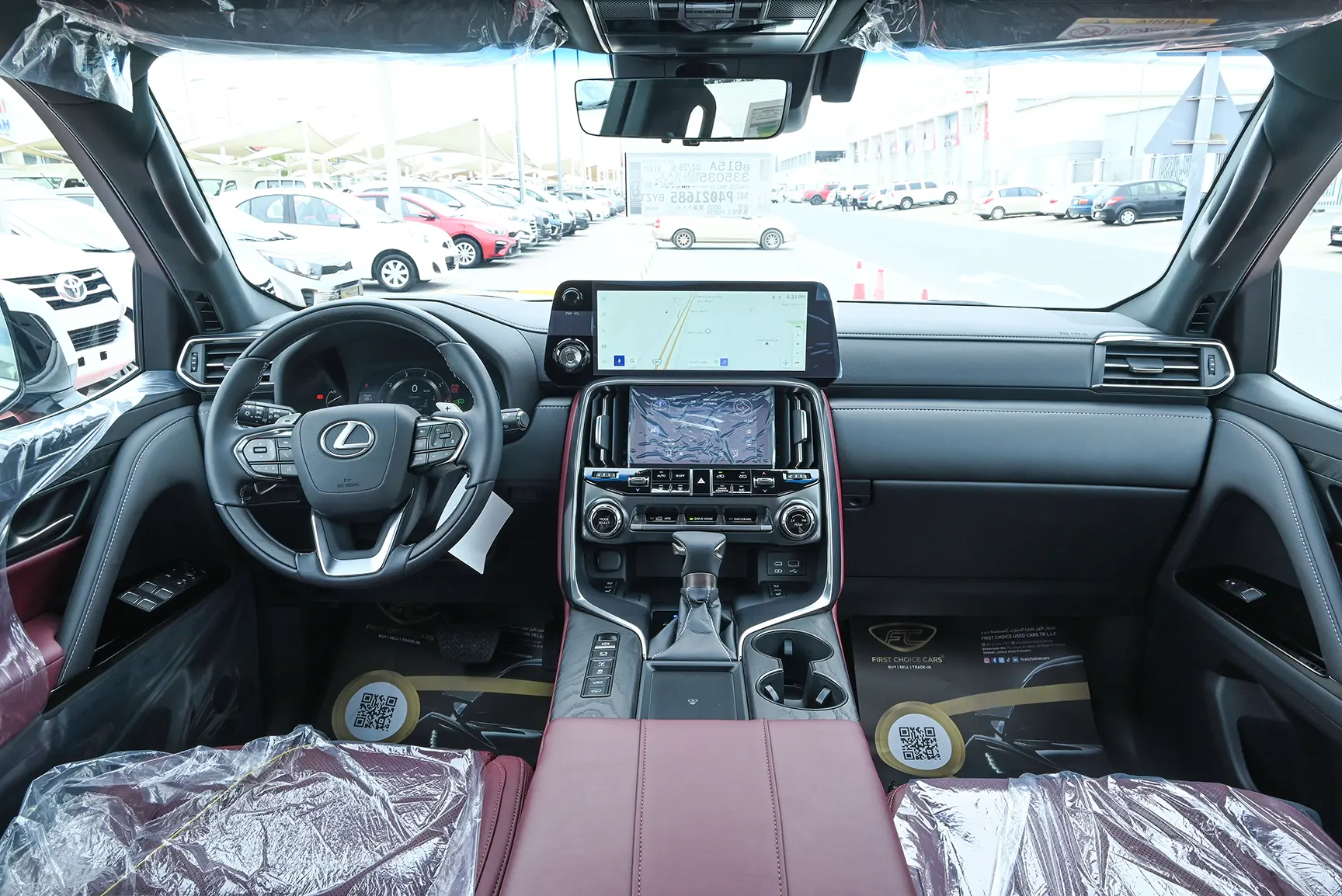 Used 2023 Lexus LX 600 Signature in White – Front Cabin / Dashboard Full View