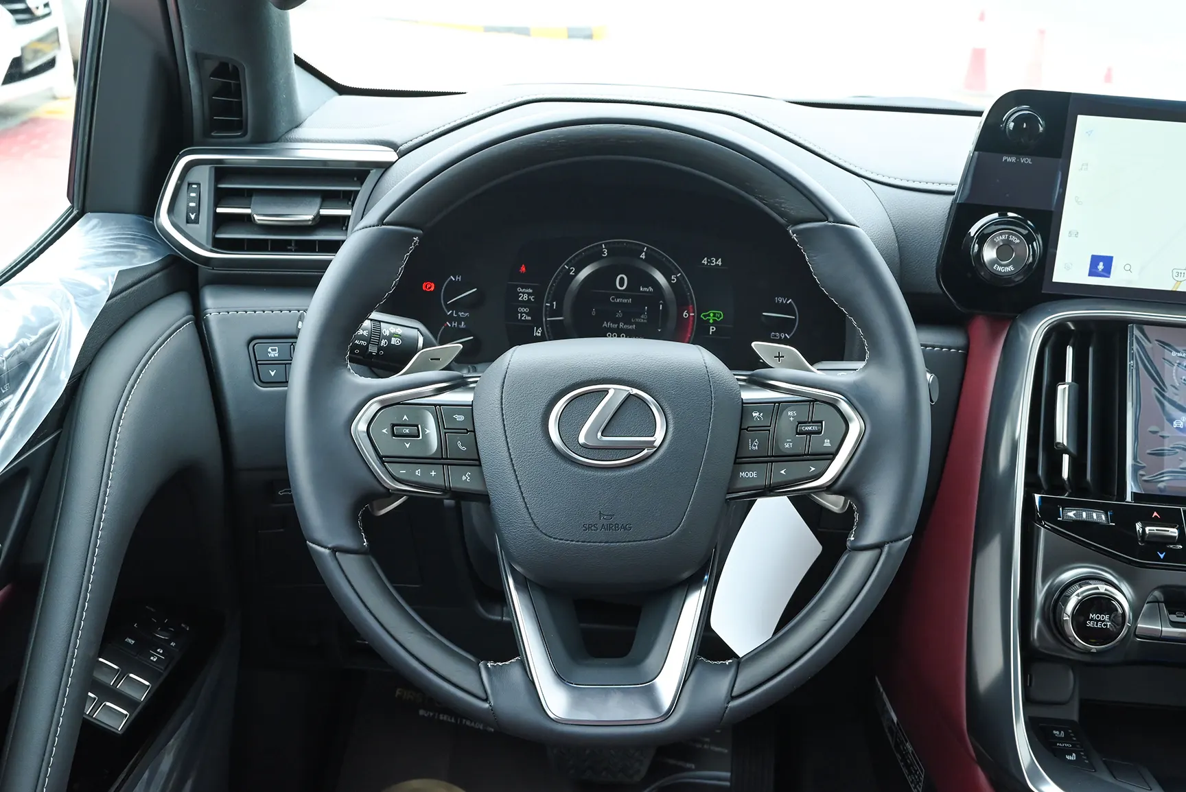 Used 2023 Lexus LX 600 Signature in White – Driver Side Dashboard & Steering View