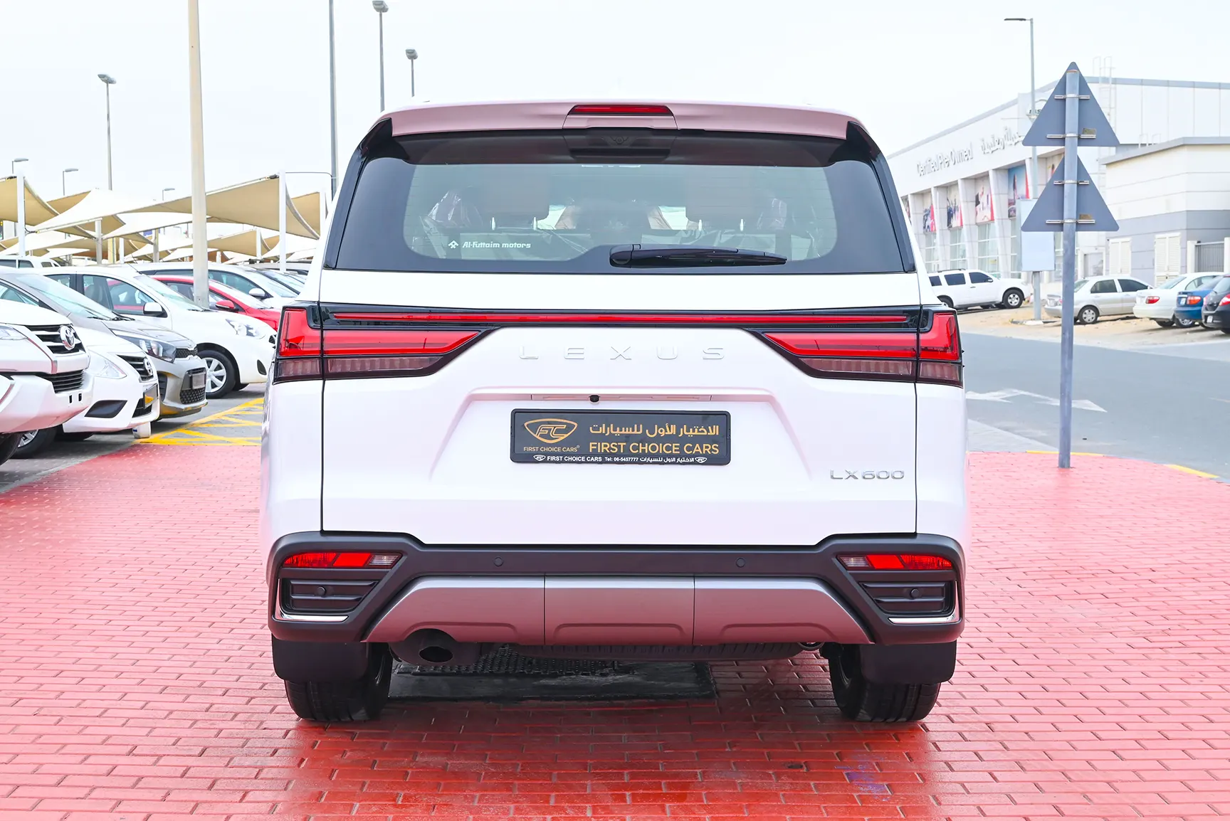 Used 2023 Lexus LX-Series LX 600 Signature White – Back/Rear View at First Choice Cars Sharjah