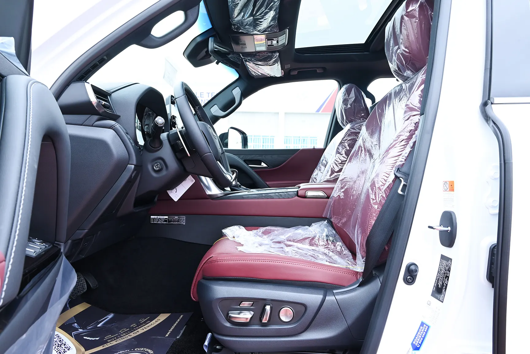 Used 2023 Lexus LX-Series LX 600 Signature White – Front Driver Side Cabin View at First Choice Cars Sharjah