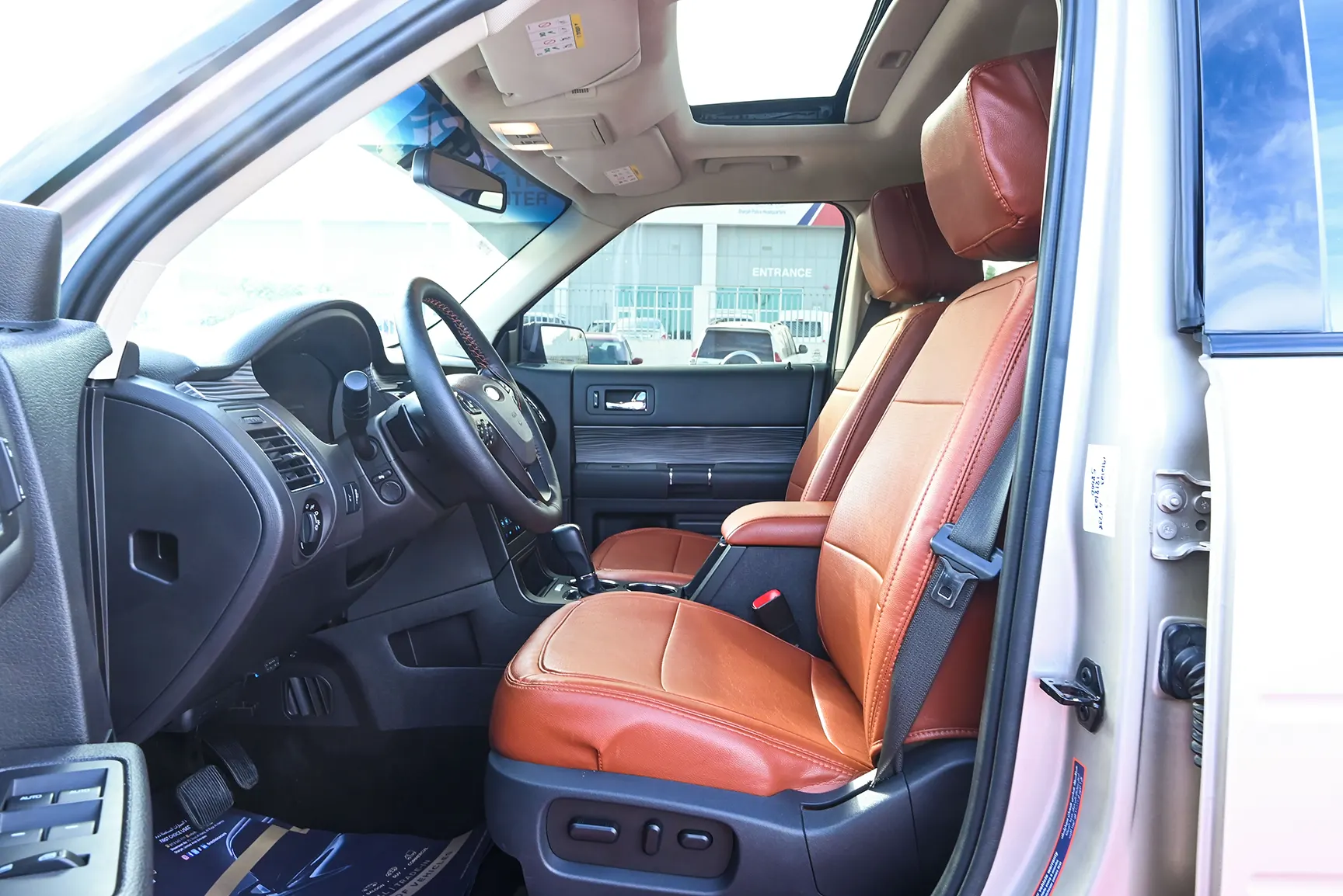 Used 2017 Ford Flex Limited White – Front Driver Side Cabin View at First Choice Cars Sharjah