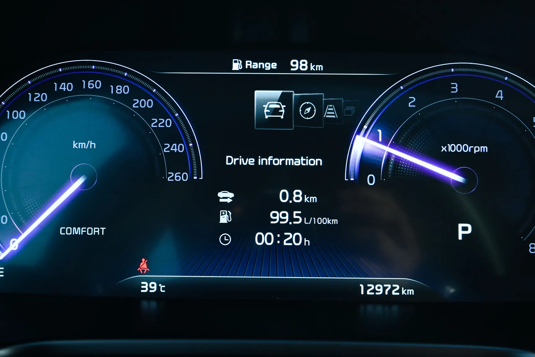 Used 2020 Kia K-900 in White – Odometer / Mileage Reading View