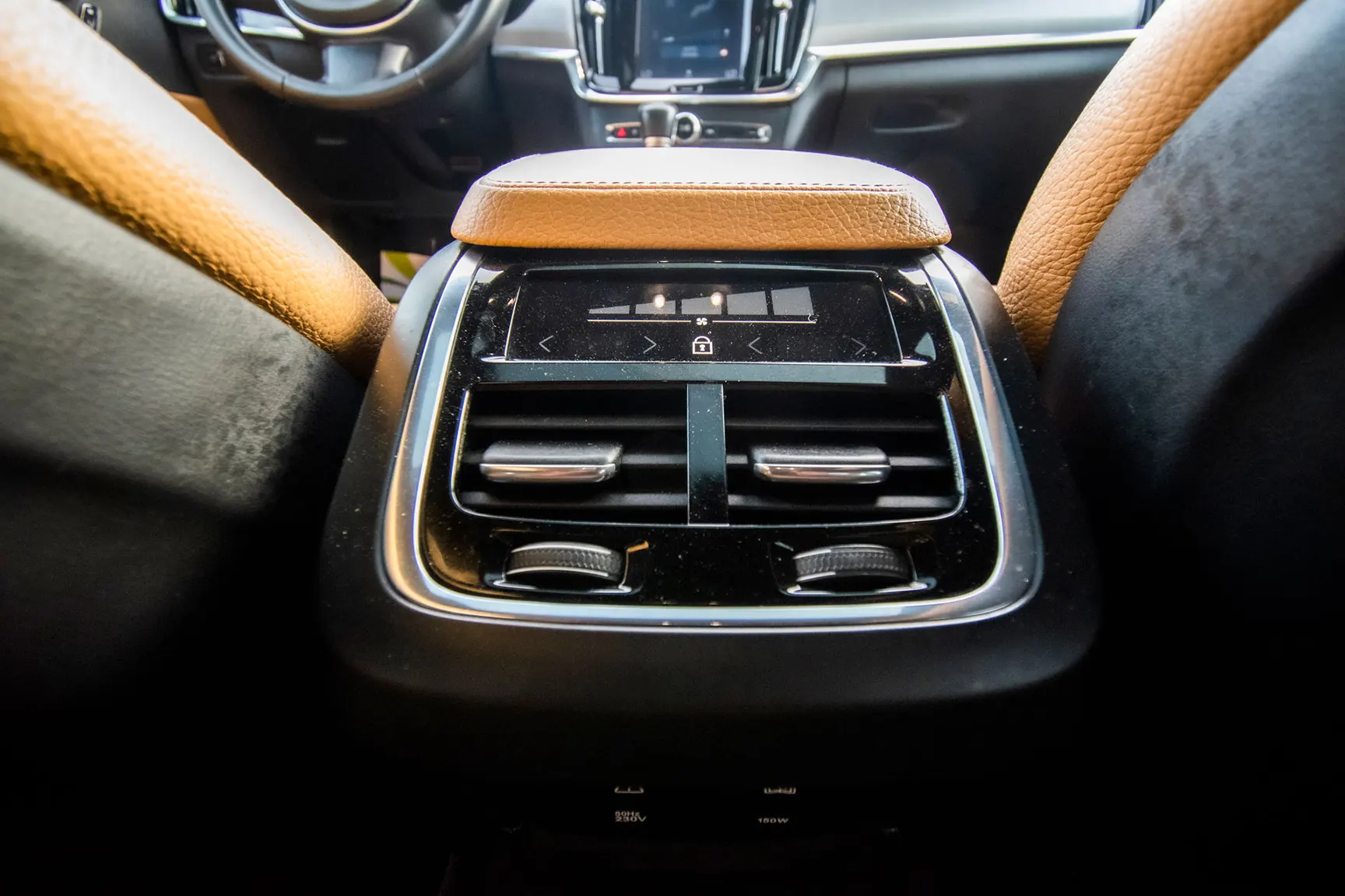 Used 2019 Volvo S90 T5 White – Rear Passenger Side Cabin View at First Choice Cars Sharjah