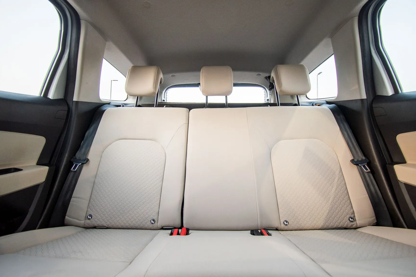 Used 2020 Renault Duster Se White – Rear Seat View at First Choice Cars Sharjah