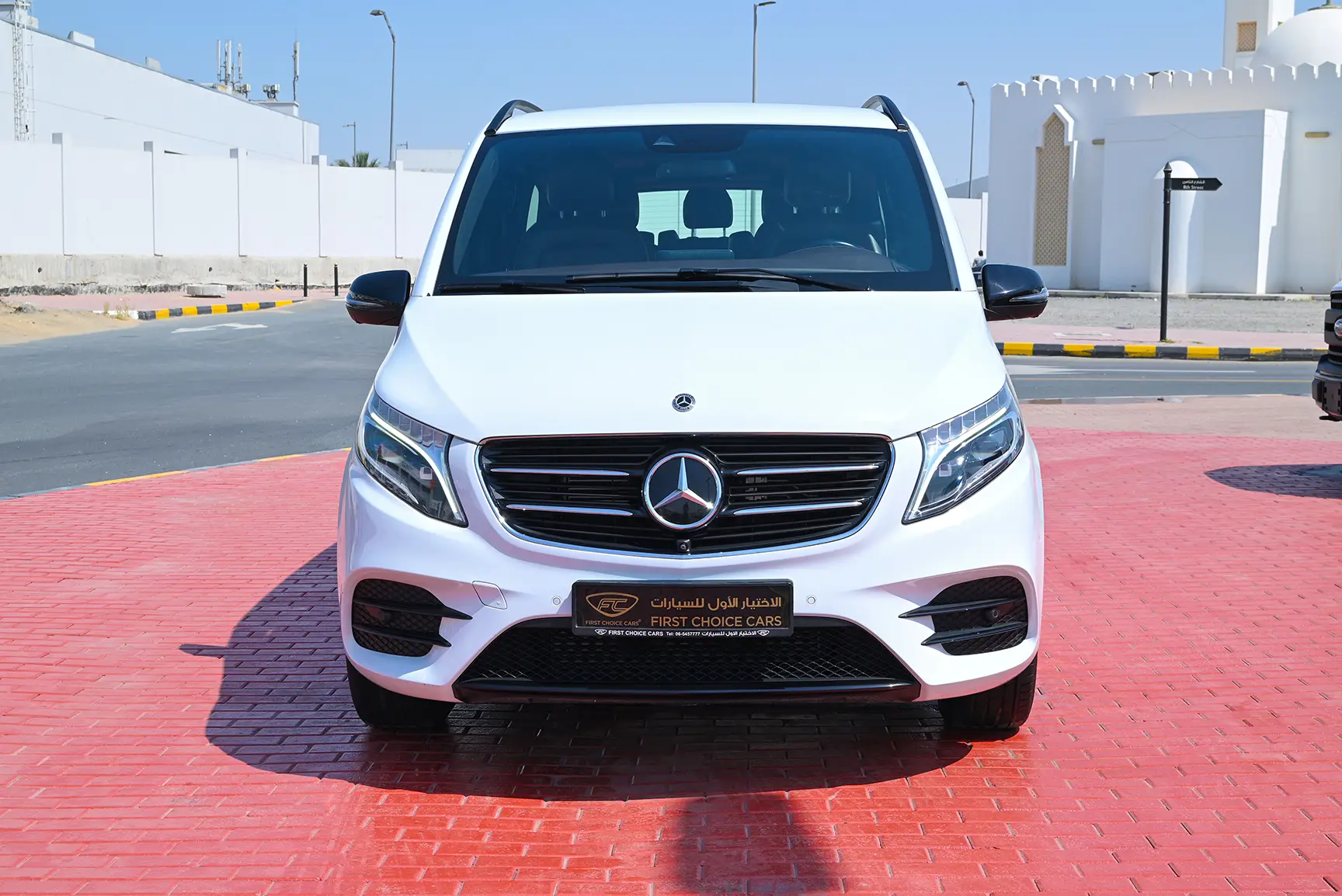 Used 2018 Mercedes Benz V-Class V 250 Exclusive White – Front View at First Choice Cars Sharjah