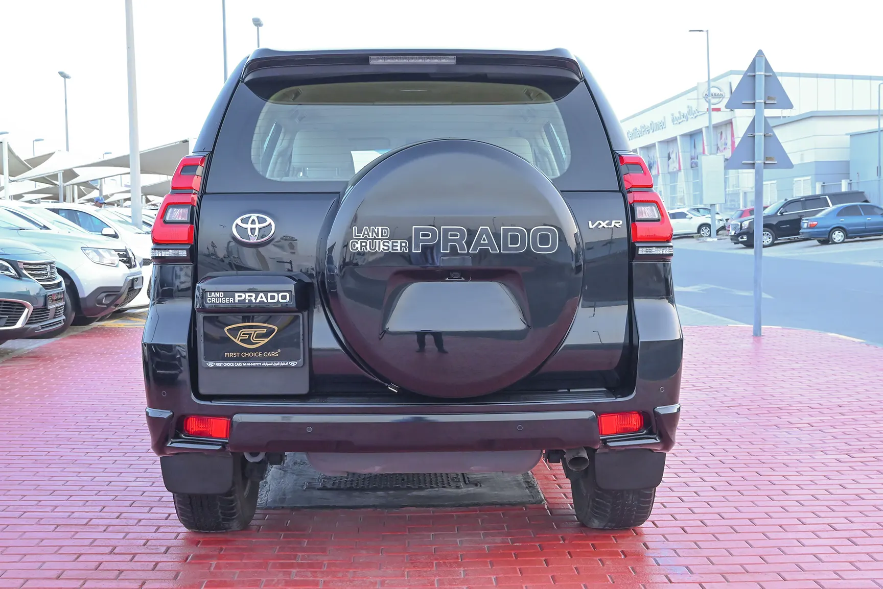 Used 2019 Toyota Prado VXR Black – Back/Rear View at First Choice Cars Sharjah