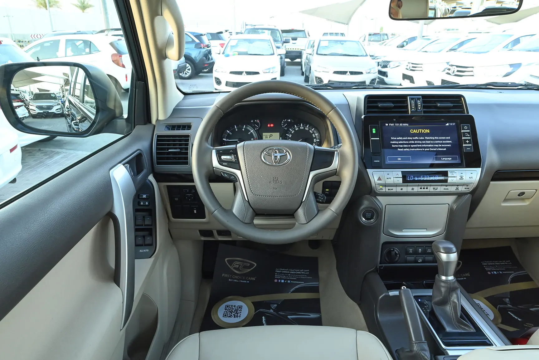 Used 2019 Toyota Prado VXR Black – Steering Wheel & Instrument Cluster at First Choice Cars Sharjah