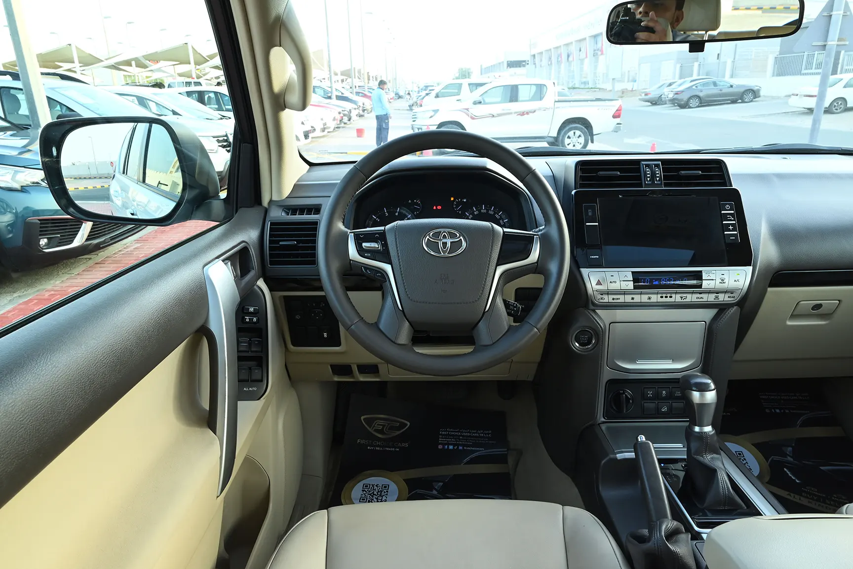 Used 2019 Toyota Prado VXR White – Steering Wheel & Instrument Cluster at First Choice Cars Sharjah