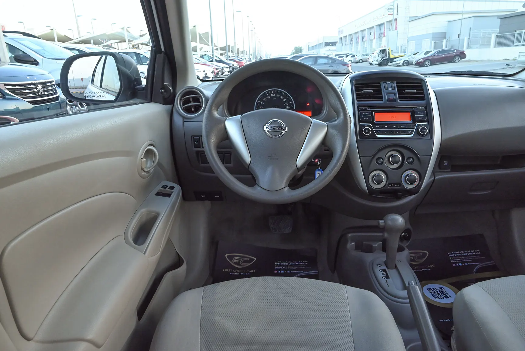 Used 2017 Nissan Sunny S White – Steering Wheel & Instrument Cluster at First Choice Cars Sharjah