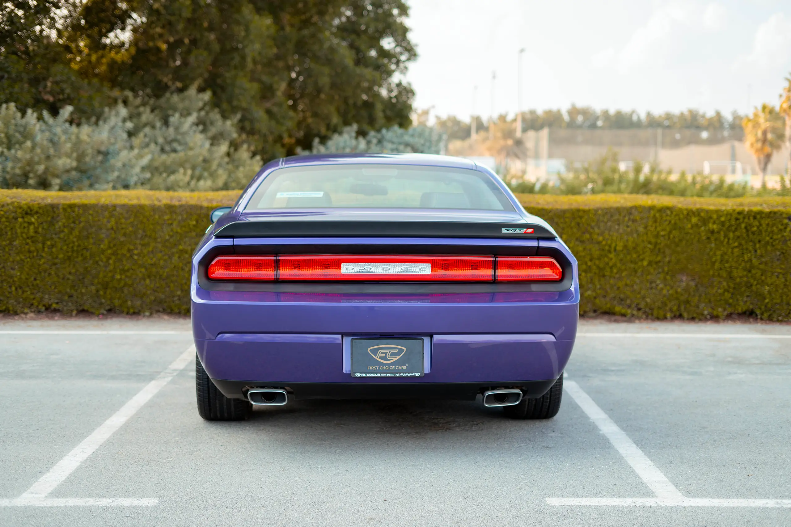 Used 2010 Dodge Challenger SRT8 in Purple – Back/Rear View for Sale at First Choice Cars Dubai Sharjah