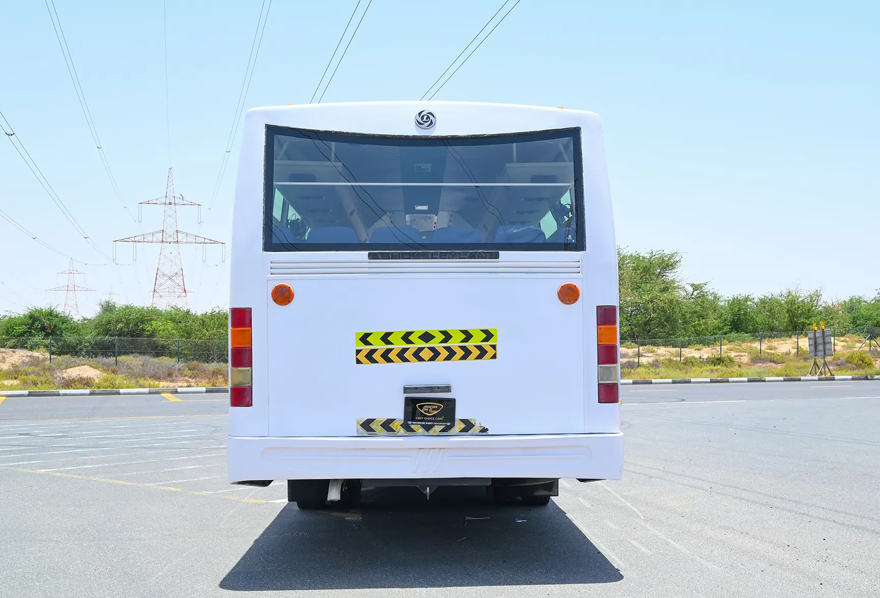 Used 2014 Ashok Leyland Falcon 67-Seater White – Back/Rear View at First Choice Cars Sharjah