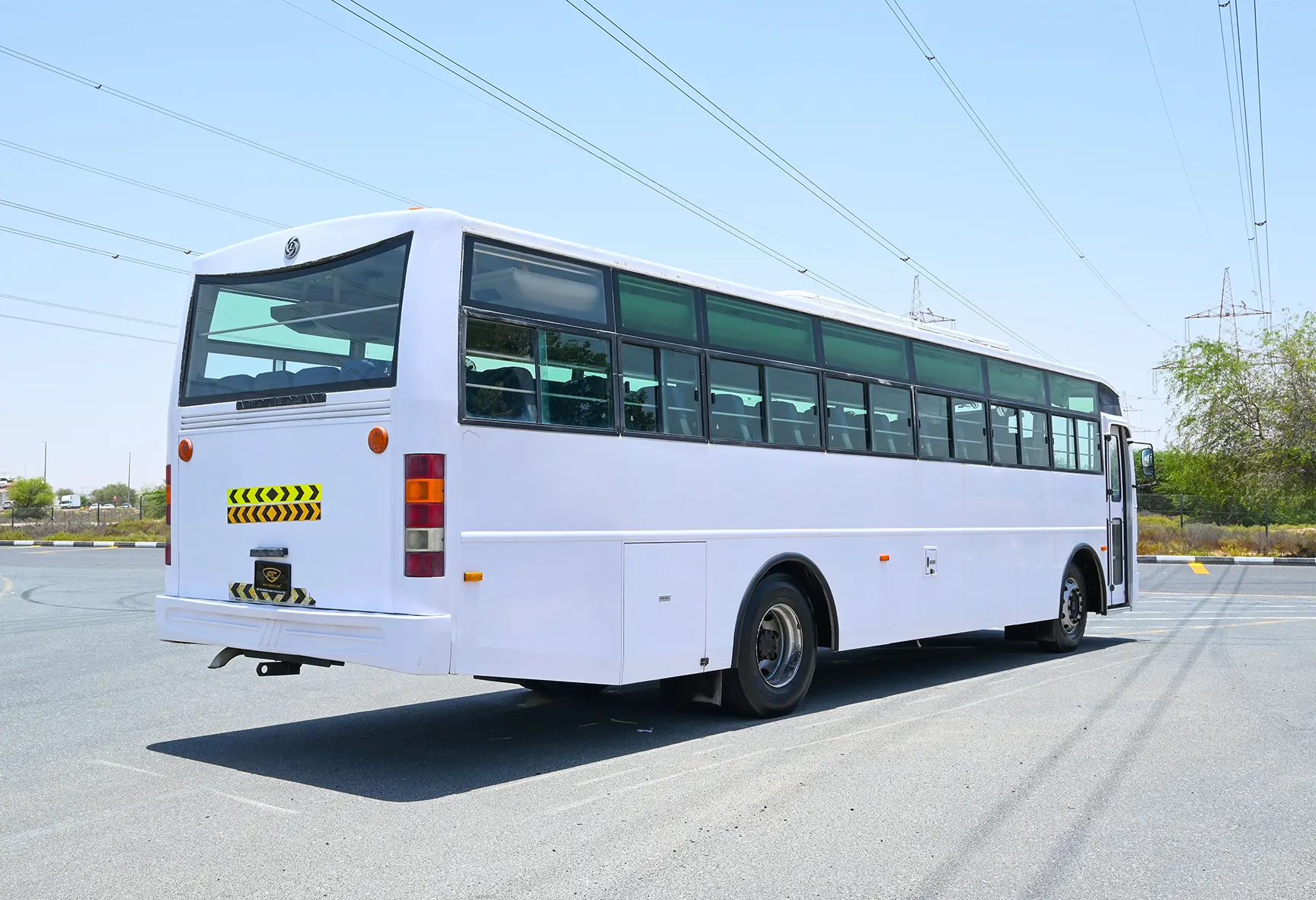 Used 2014 Ashok Leyland Falcon Bus in White – Right Back Diagonal (45°) View